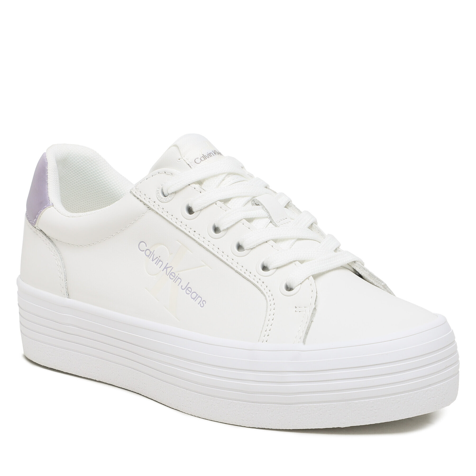 Calvin Klein Sneakersy Vulc Flatform YW0YW01223 Biela - Pepit.sk