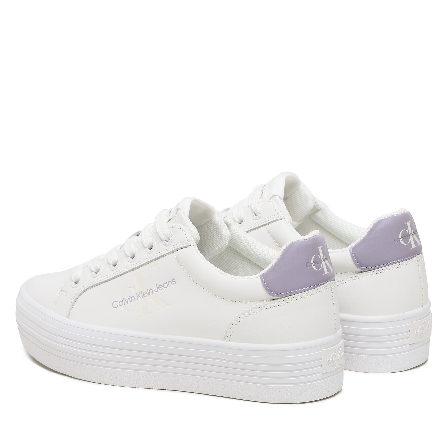 Calvin Klein Sneakersy Vulc Flatform YW0YW01223 Biela - Pepit.sk