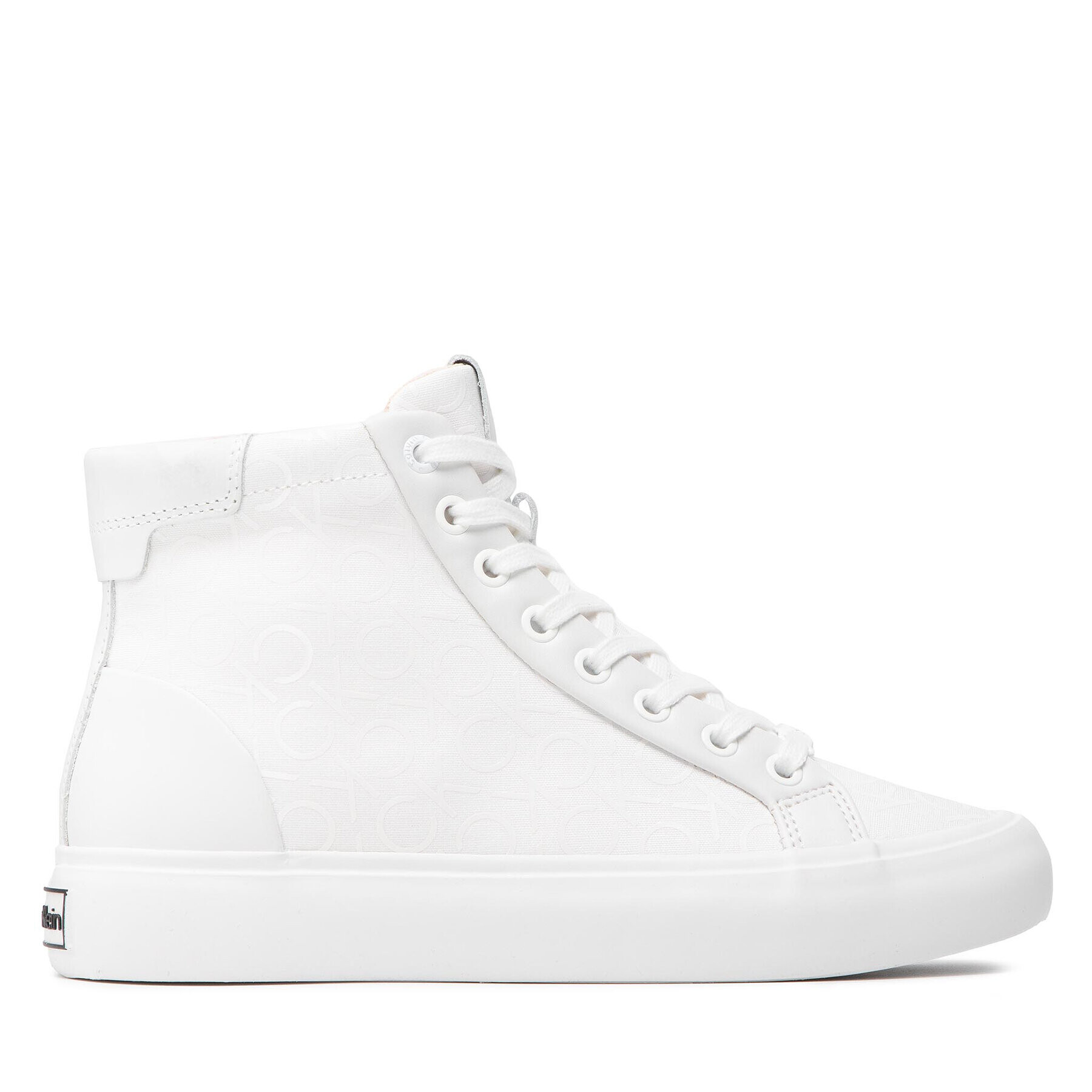 Calvin Klein Sneakersy Vulc High Top - Canvas Mono Pr HW0HW00798 Biela - Pepit.sk