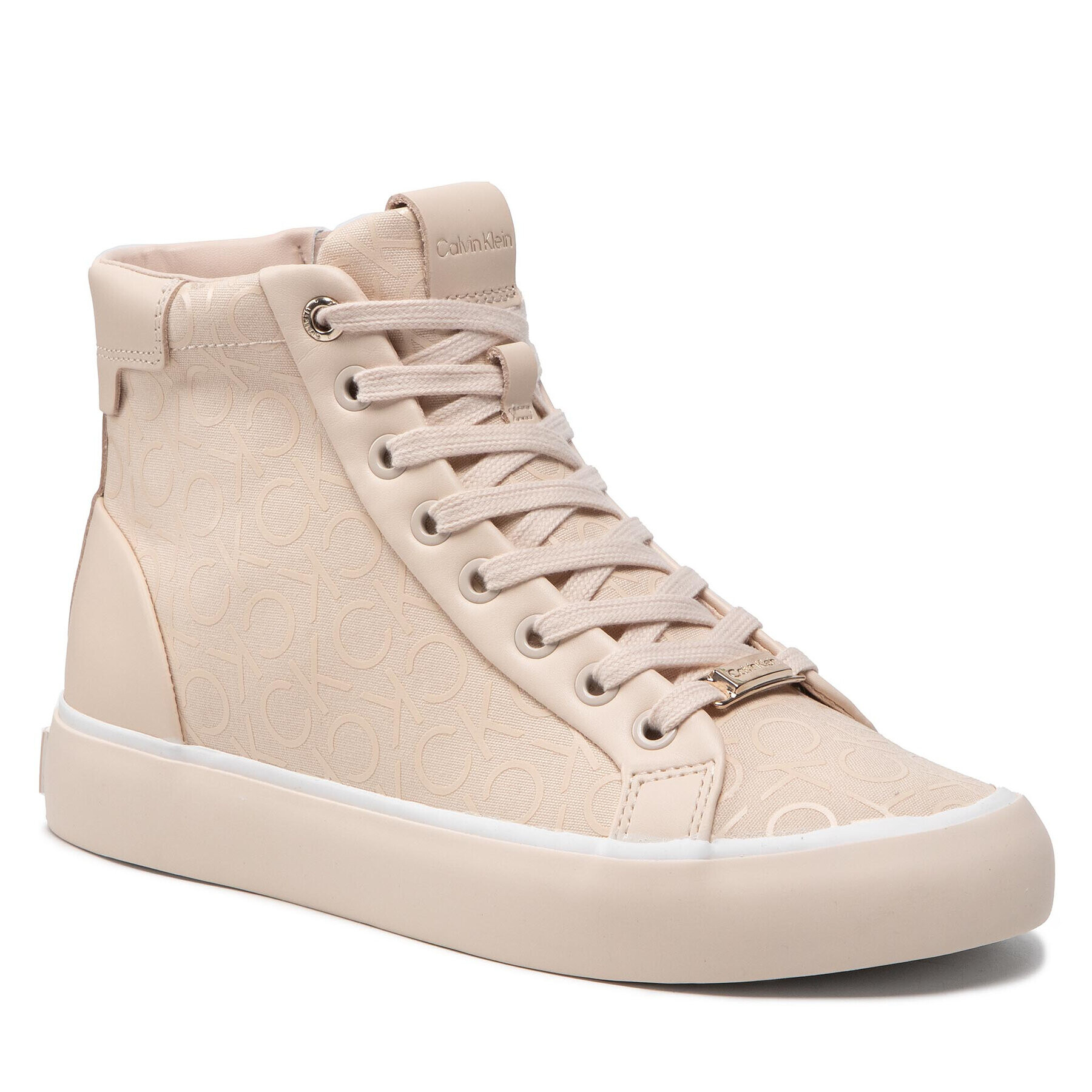 Calvin Klein Sneakersy Vulc High Top HW0HW00798 Béžová - Pepit.sk