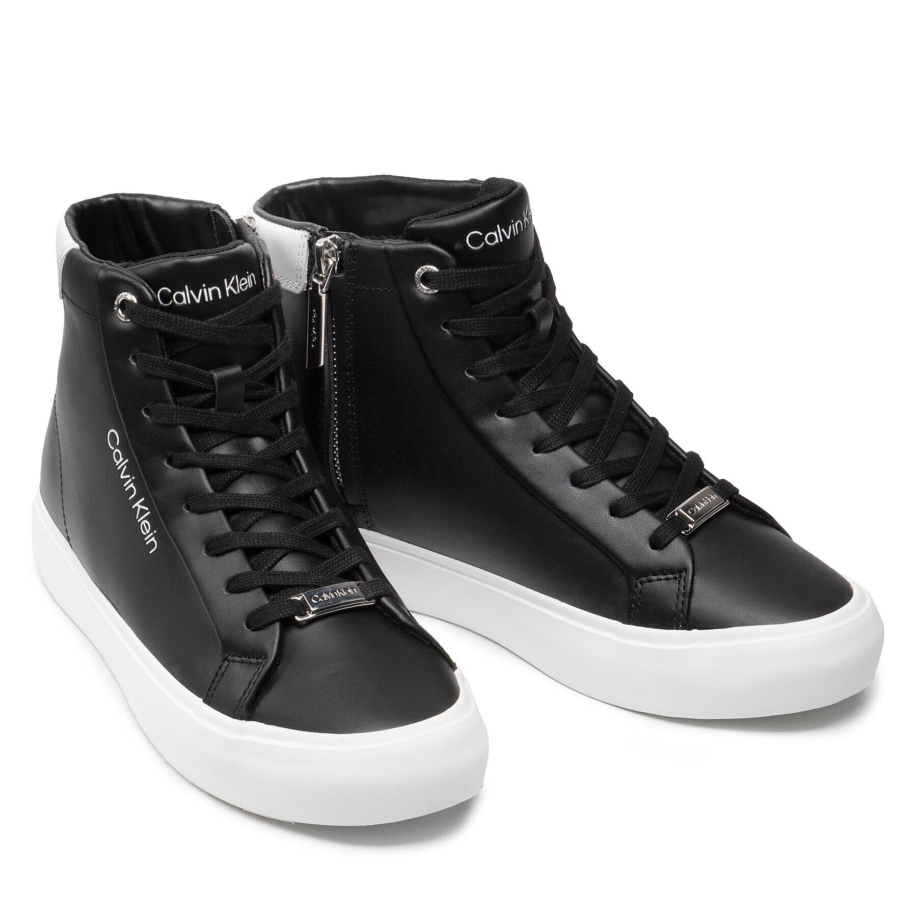 Calvin Klein Sneakersy Vulc High Top HW0HW00840 Čierna - Pepit.sk