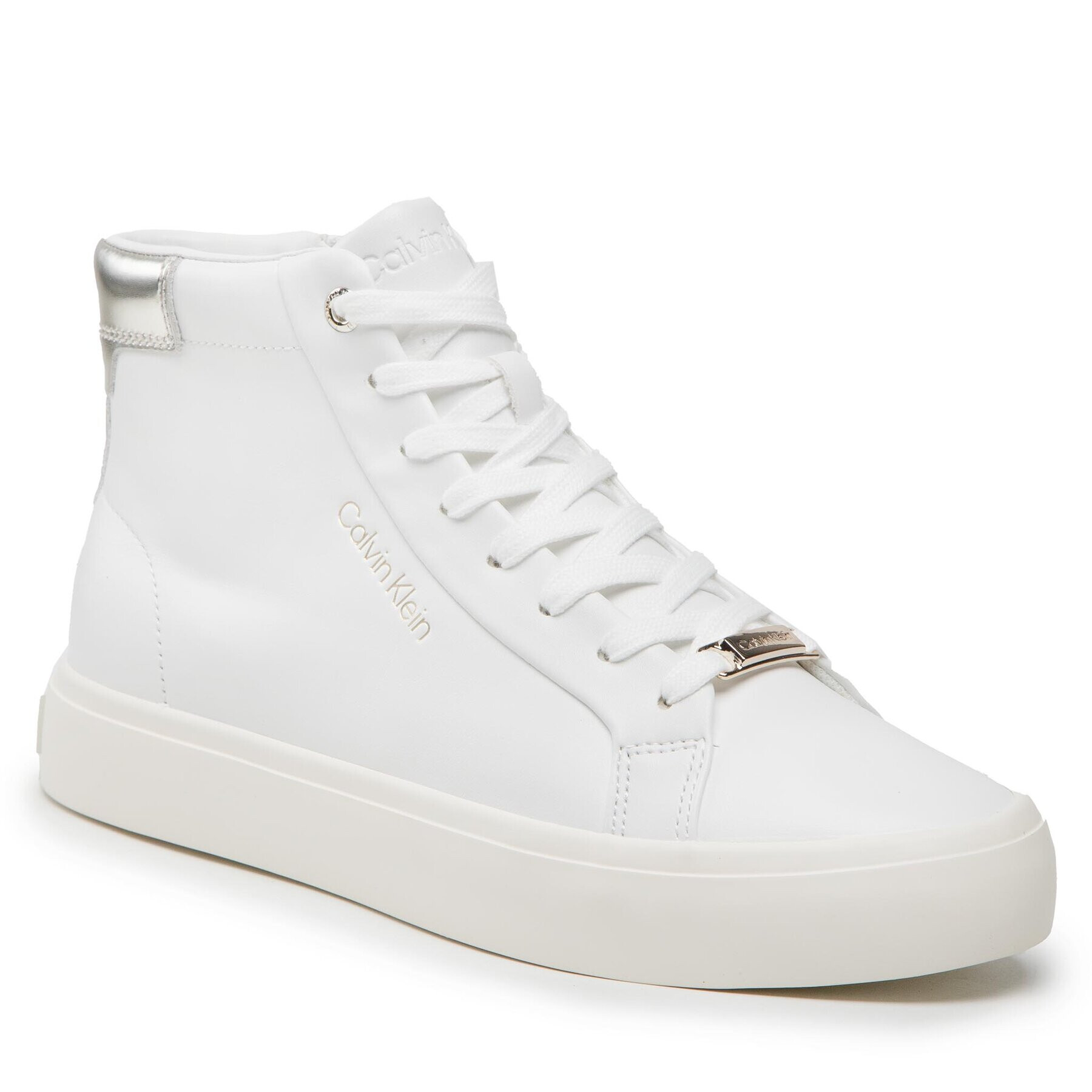 Calvin Klein Sneakersy Vulc High Top HW0HW01343 Biela - Pepit.sk