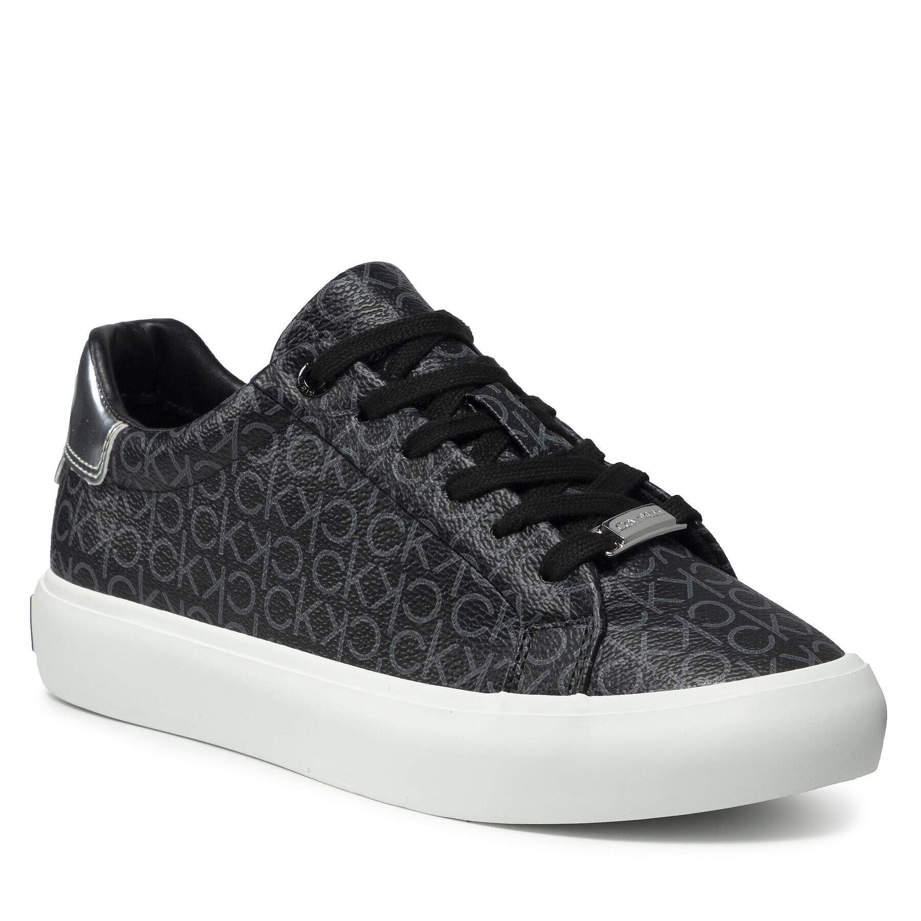 Calvin Klein Sneakersy Vulc Lace Up Mono HW0HW00526 Čierna - Pepit.sk