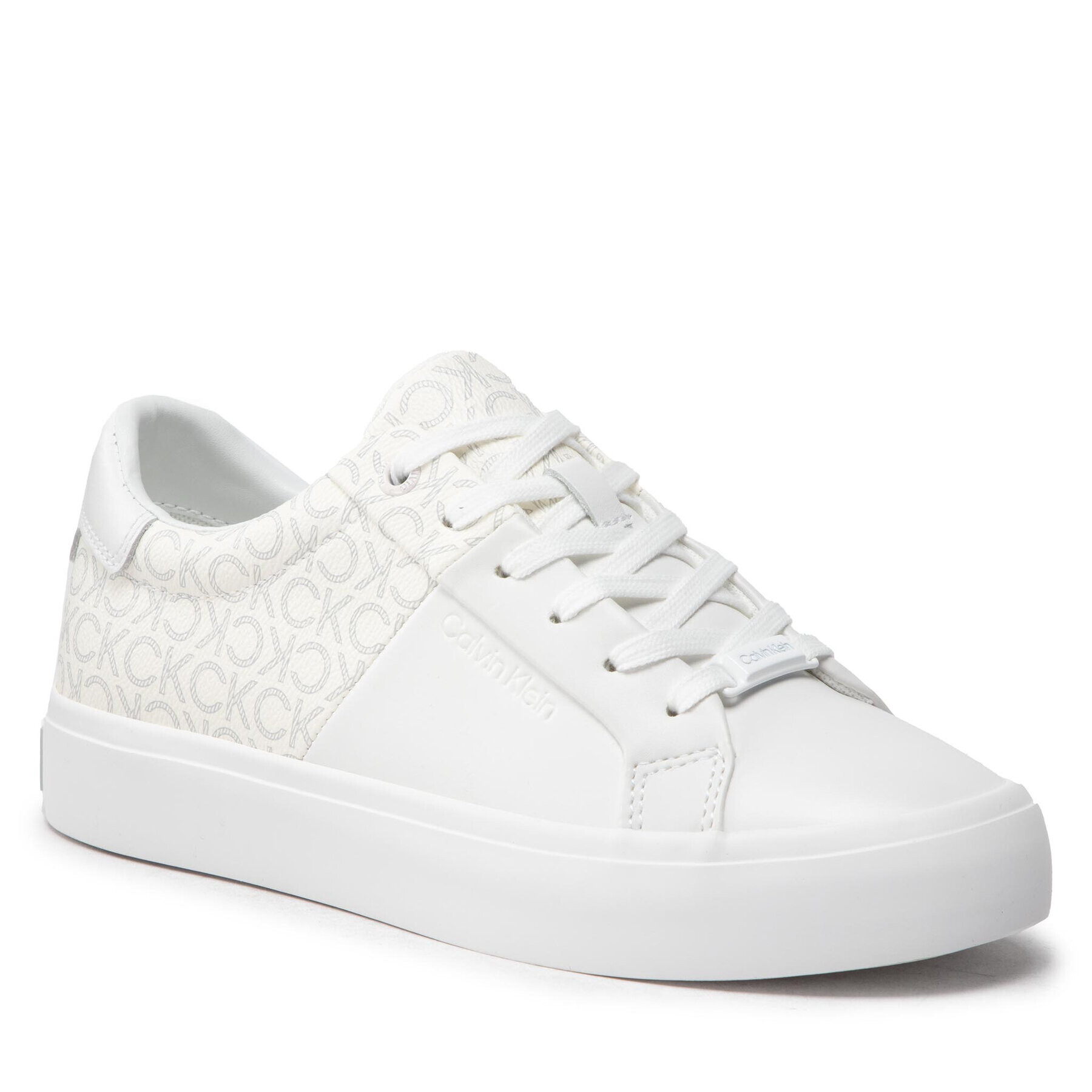 Calvin Klein Sneakersy Vulc Lace Up-Mono Mix FW0FW06523 Biela - Pepit.sk