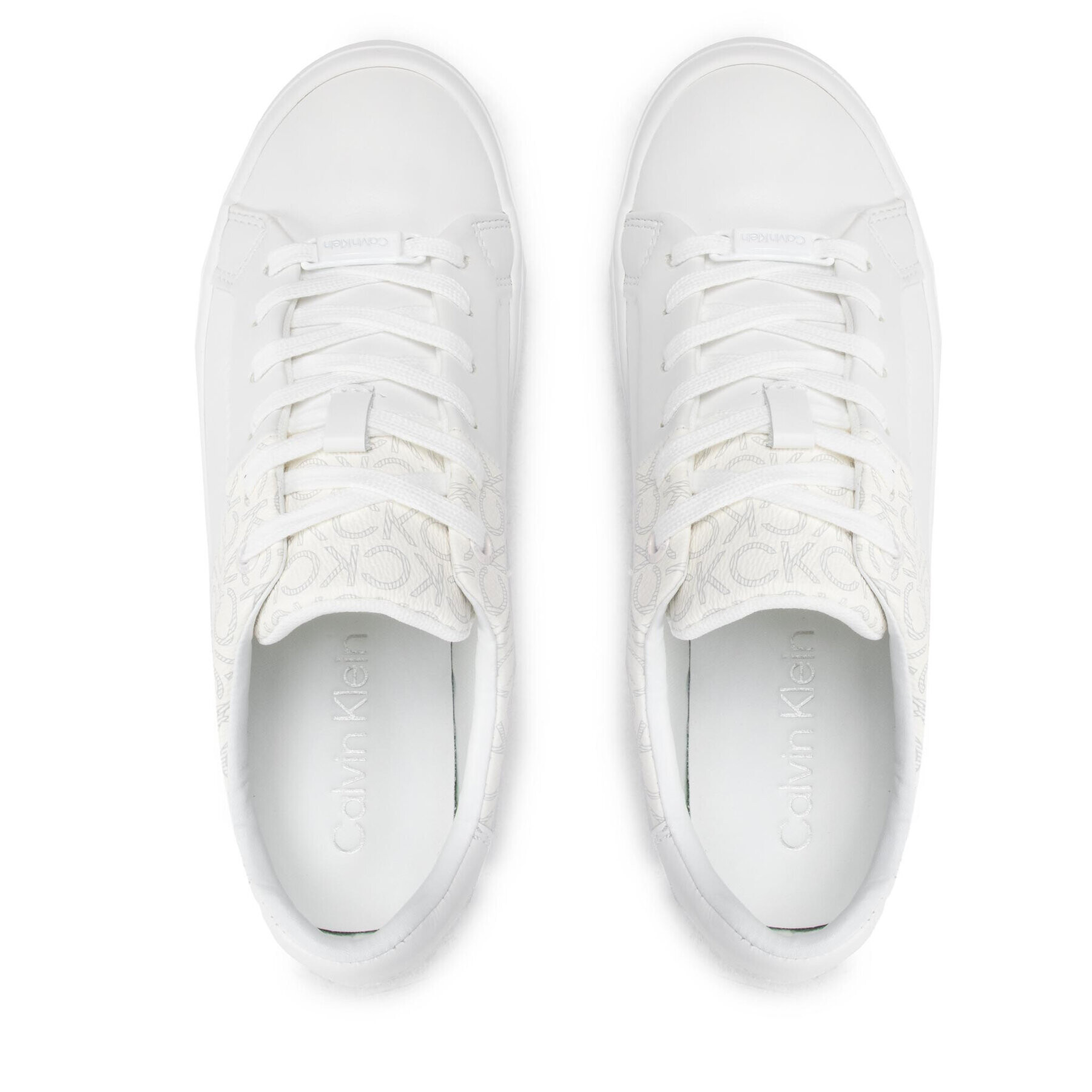 Calvin Klein Sneakersy Vulc Lace Up-Mono Mix FW0FW06523 Biela - Pepit.sk