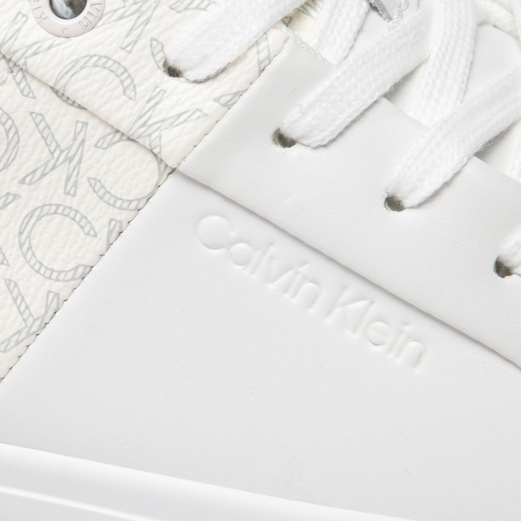 Calvin Klein Sneakersy Vulc Lace Up-Mono Mix FW0FW06523 Biela - Pepit.sk