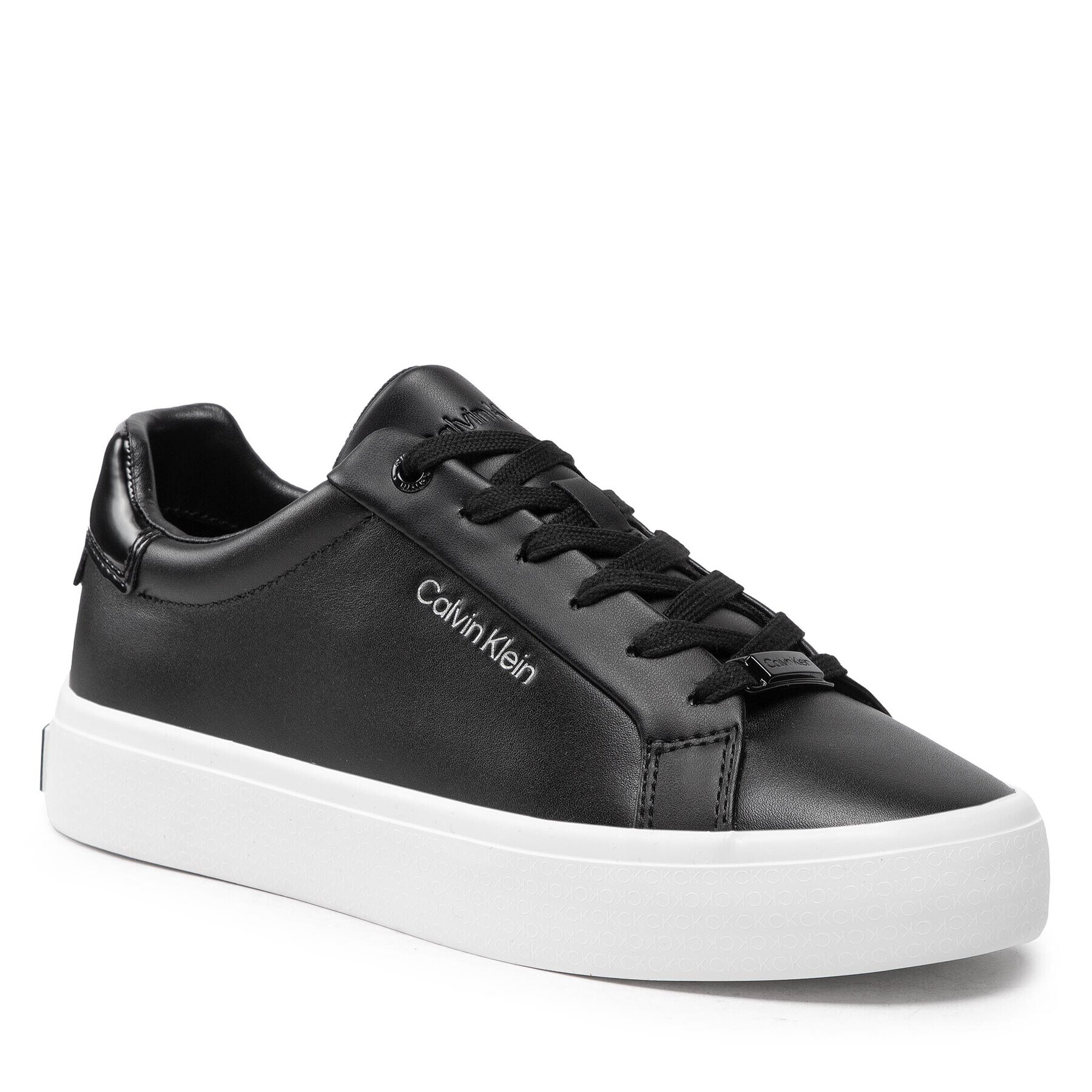 Calvin Klein Sneakersy Vulc Lace Up Nano Fox-Lth HW0HW01066 Čierna - Pepit.sk