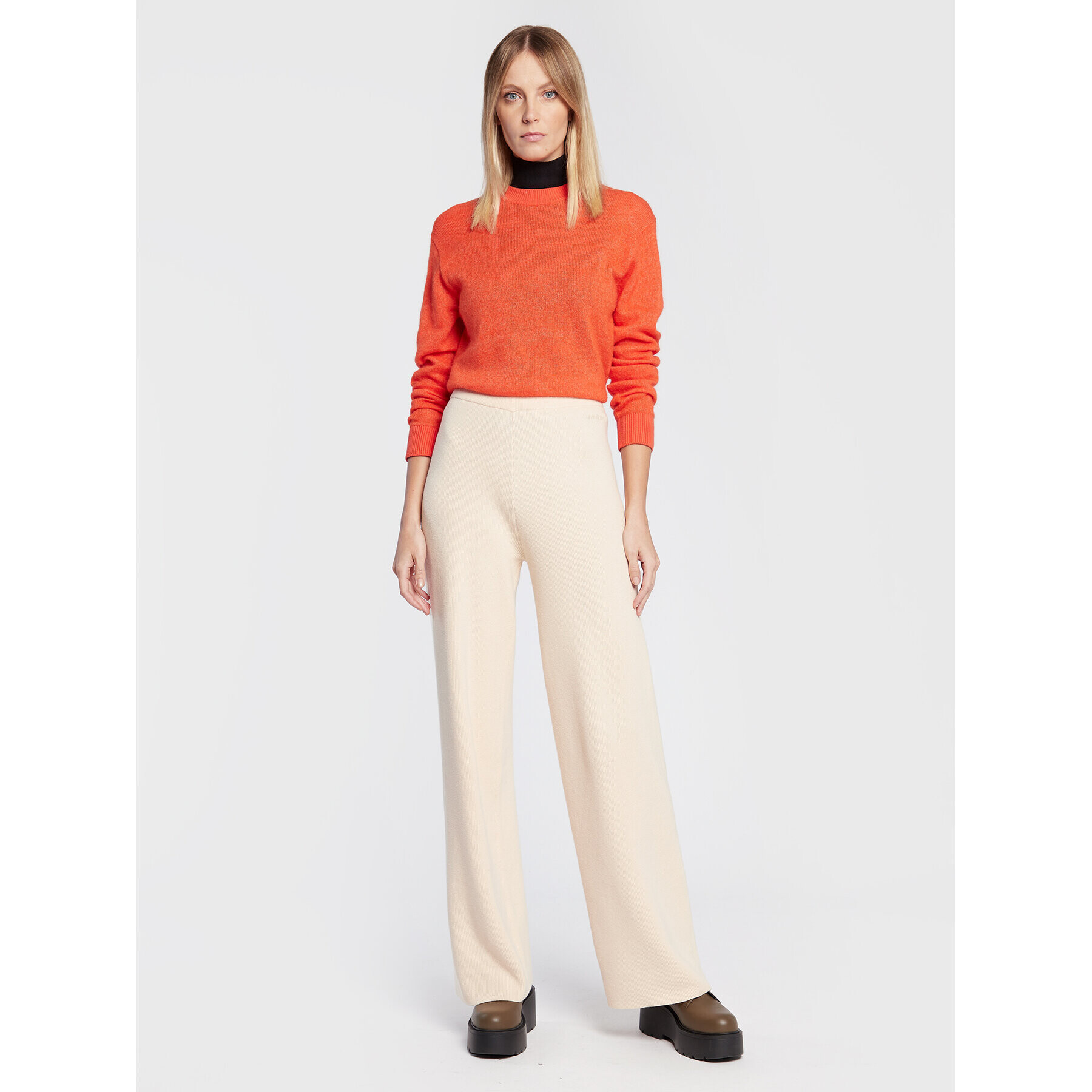 Calvin Klein Sveter K20K204906 Oranžová Relaxed Fit - Pepit.sk