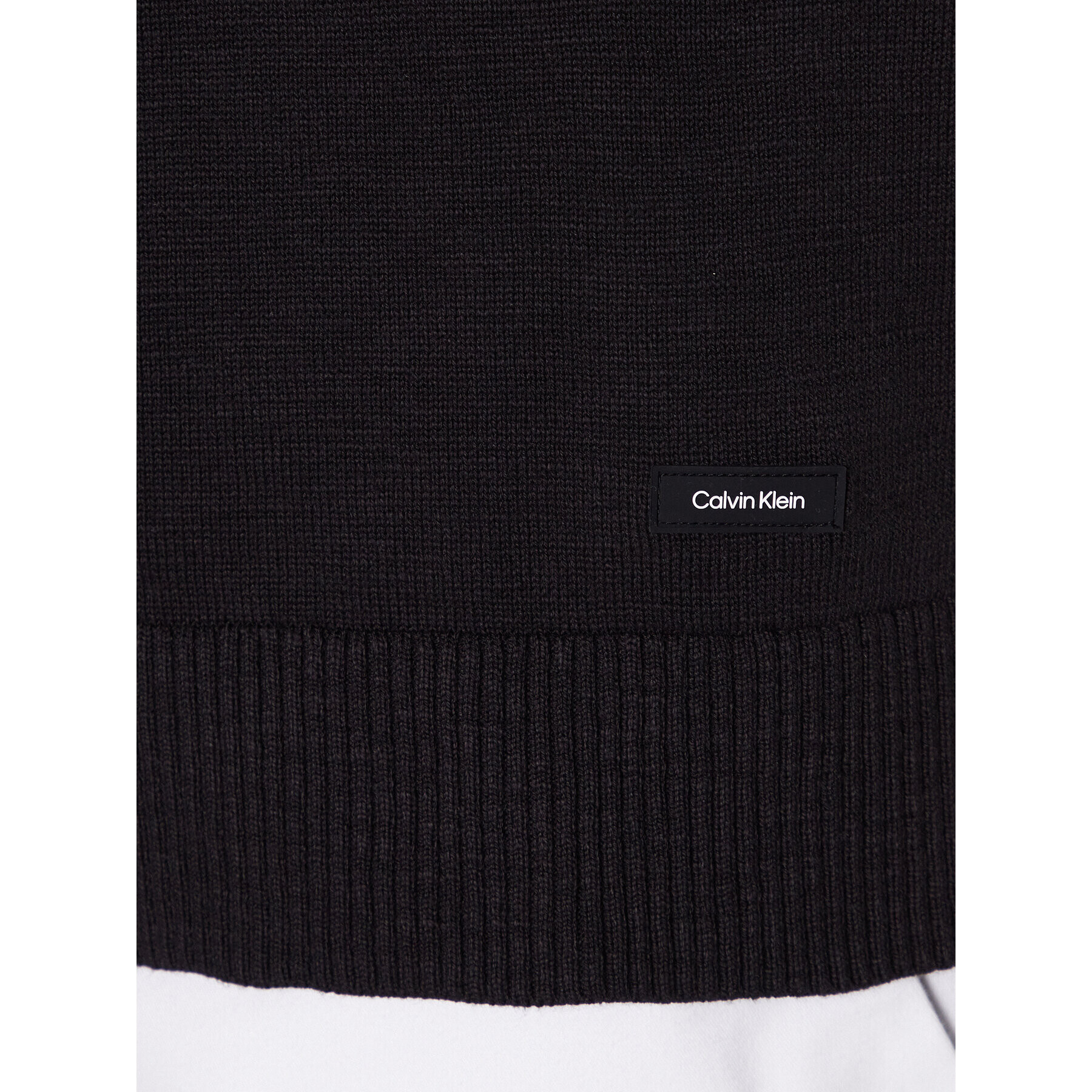 Calvin Klein Sveter Slub Texture Sweater K10K111449 Čierna Regular Fit - Pepit.sk