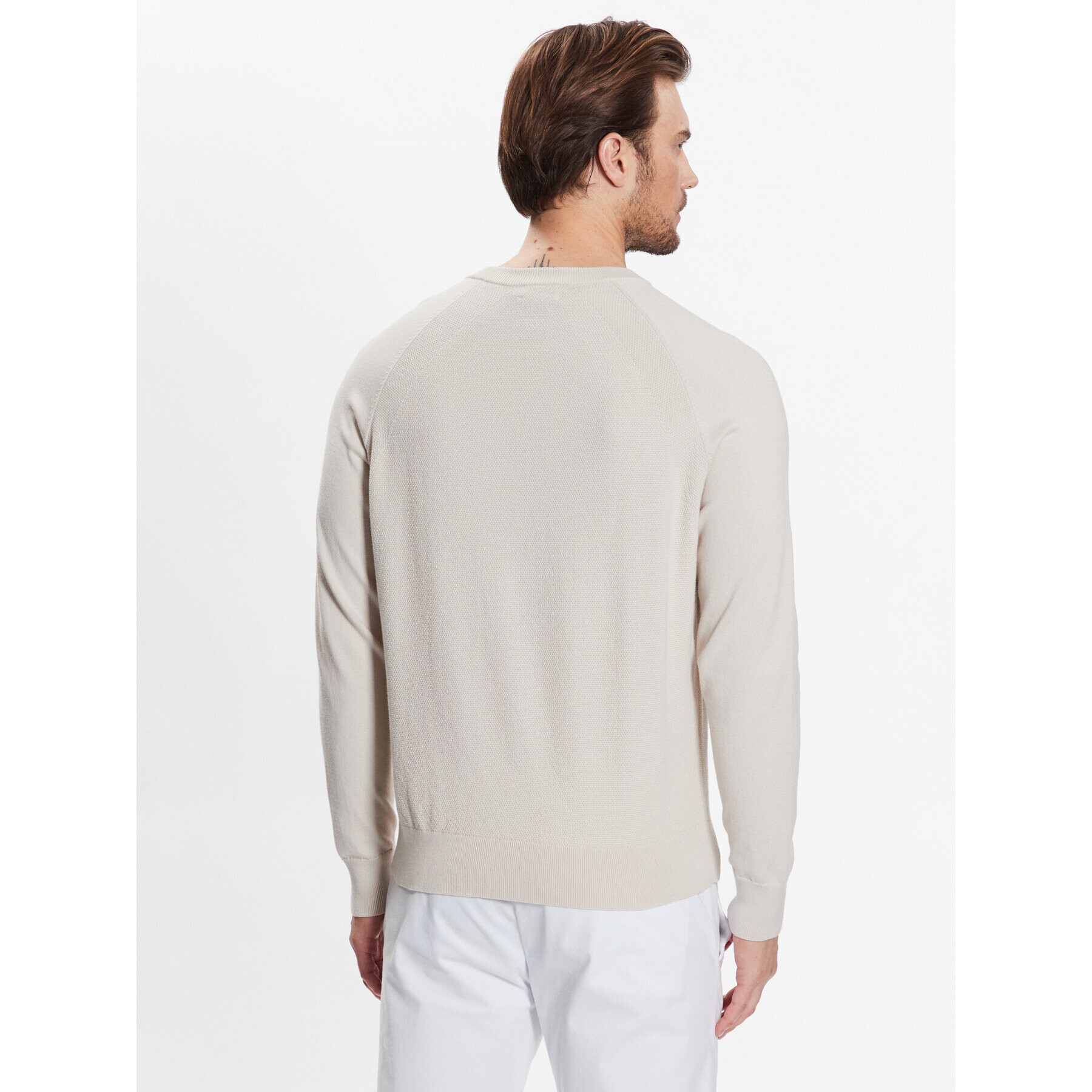 Calvin Klein Sveter Structure Cn Sweater K10K111012 Béžová Regular Fit - Pepit.sk