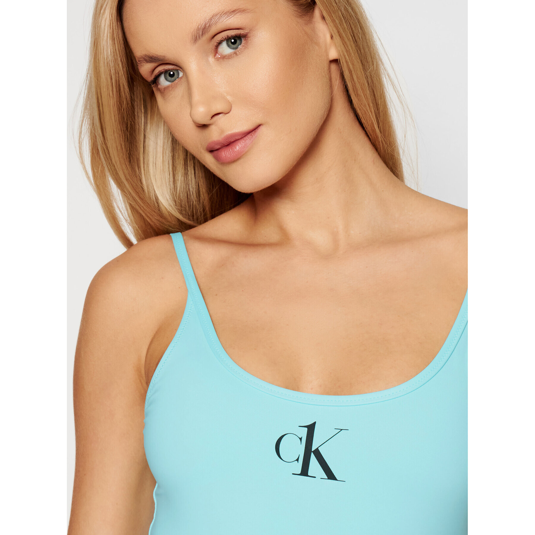 Calvin Klein Swimwear Bikiny Scoop Back KW0KW01341 Modrá - Pepit.sk