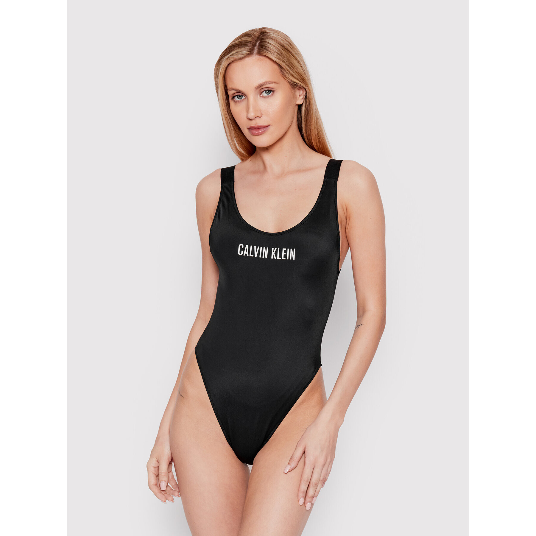 Calvin Klein Swimwear Bikiny Scoop KW0KW01599 Čierna - Pepit.sk