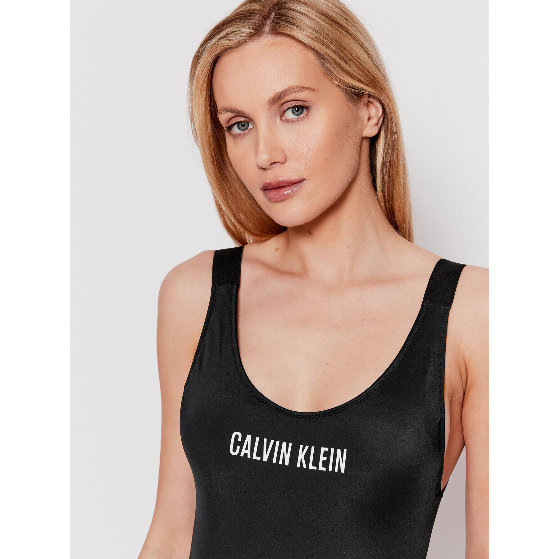 Calvin Klein Swimwear Bikiny Scoop KW0KW01599 Čierna - Pepit.sk