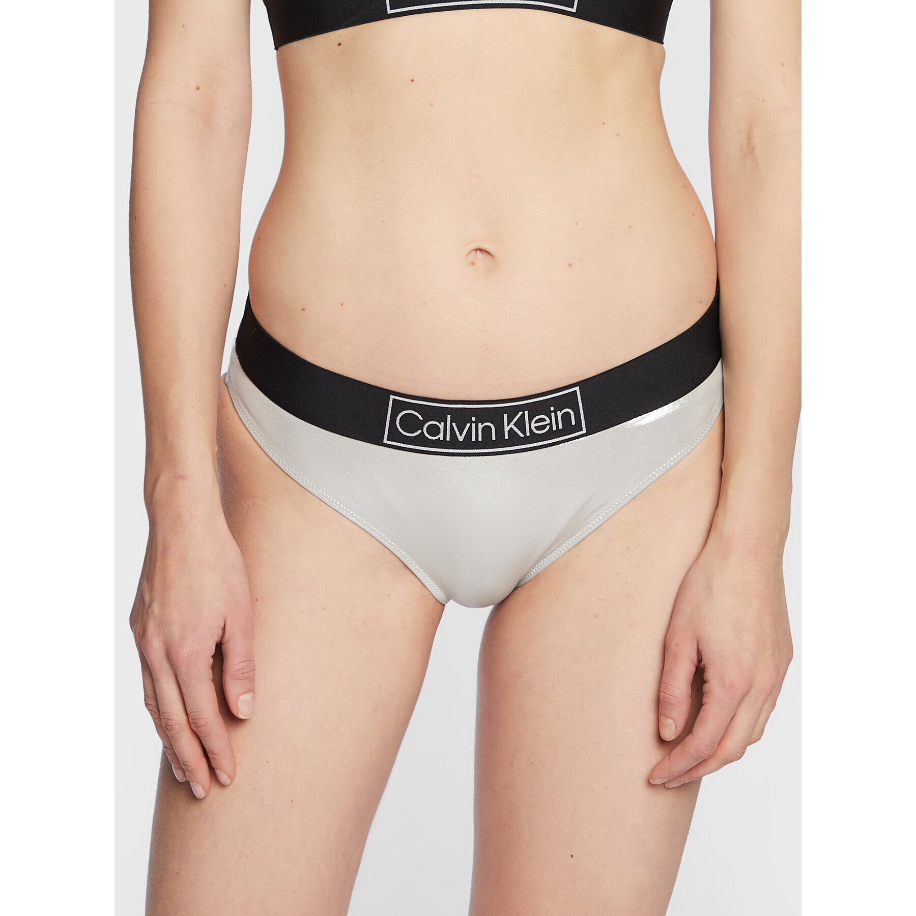 Calvin Klein Swimwear Spodný diel bikín Classic KW0KW01949 Strieborná - Pepit.sk