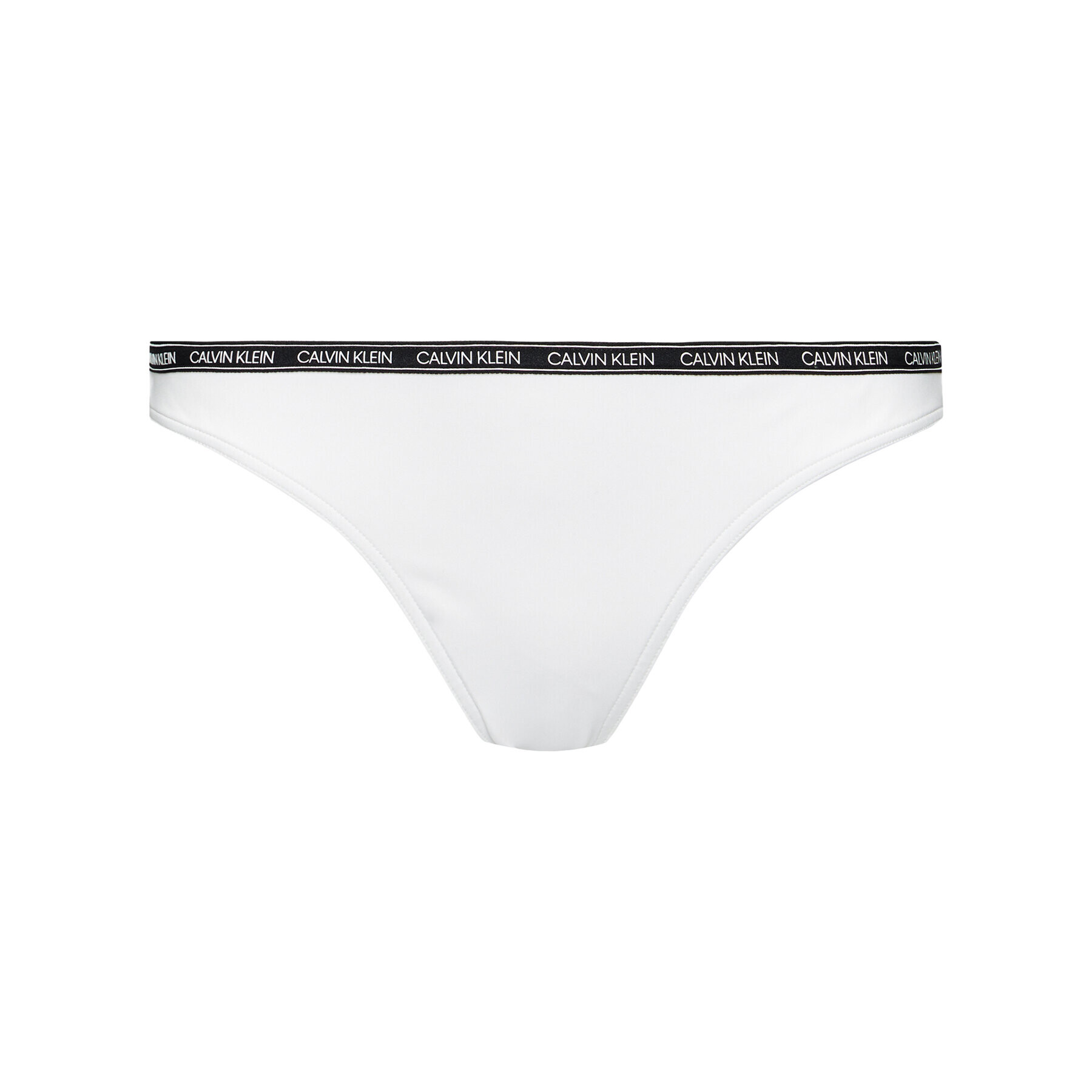 Calvin Klein Swimwear Spodný diel bikín Logo Tape KW0KW01275 Biela - Pepit.sk