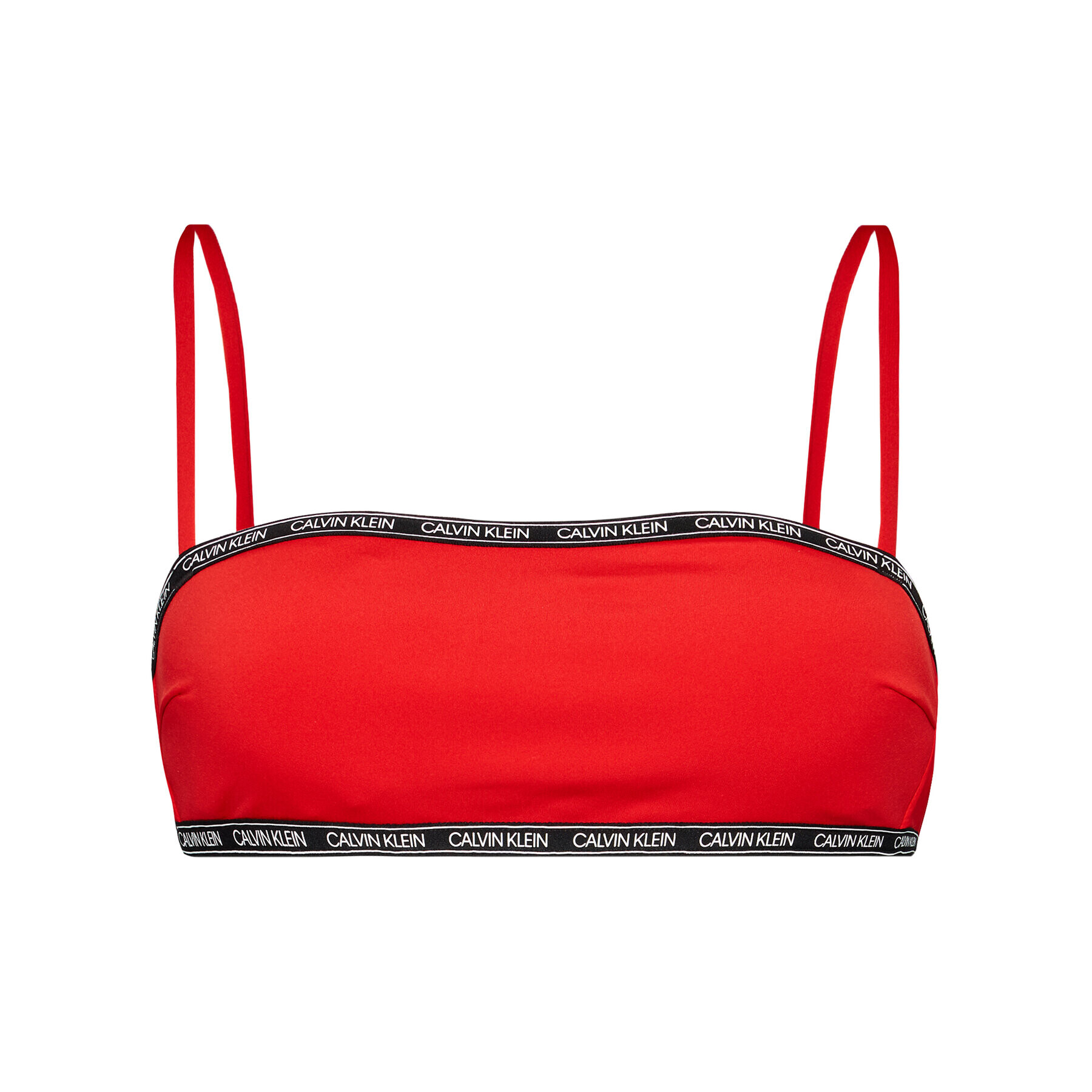 Calvin Klein Swimwear Vrchný diel bikín Bandeau KW0KW01274 Červená - Pepit.sk