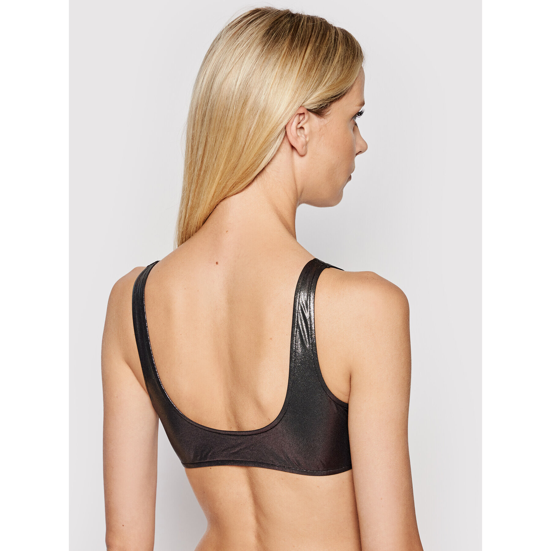 Calvin Klein Swimwear Vrchný diel bikín Bralette Metallic KW0KW01247 Strieborná - Pepit.sk