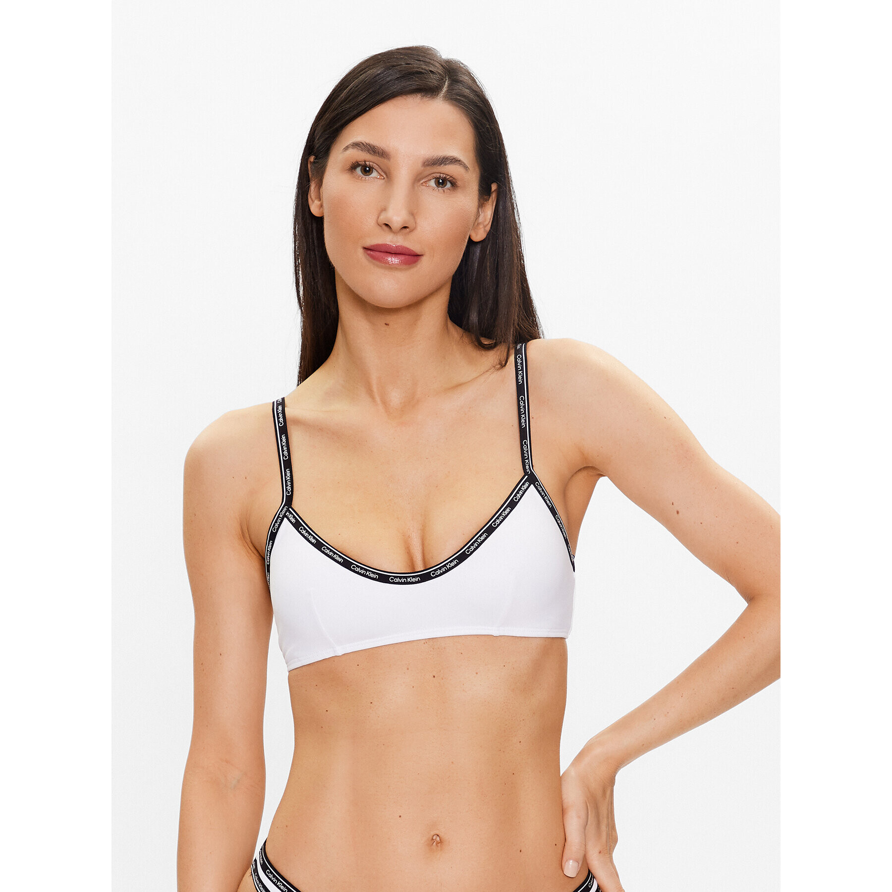 Calvin Klein Swimwear Vrchný diel bikín KW0KW01978 Biela - Pepit.sk