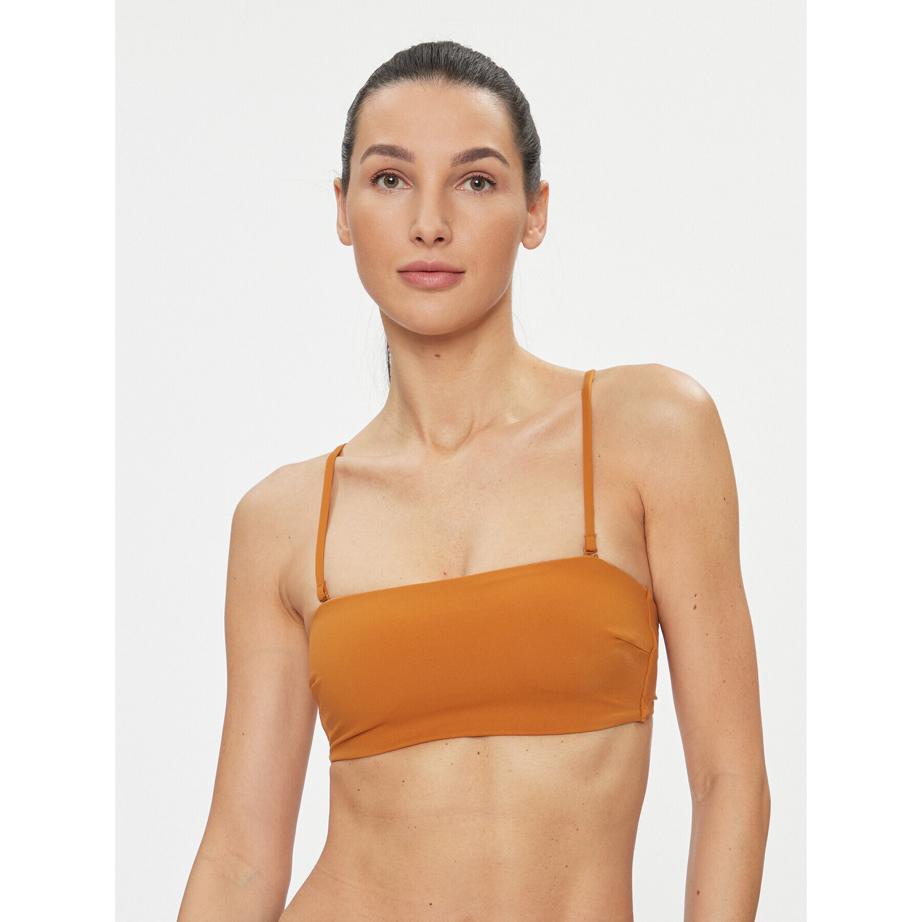 Calvin Klein Swimwear Vrchný diel bikín KW0KW02042 Hnedá - Pepit.sk