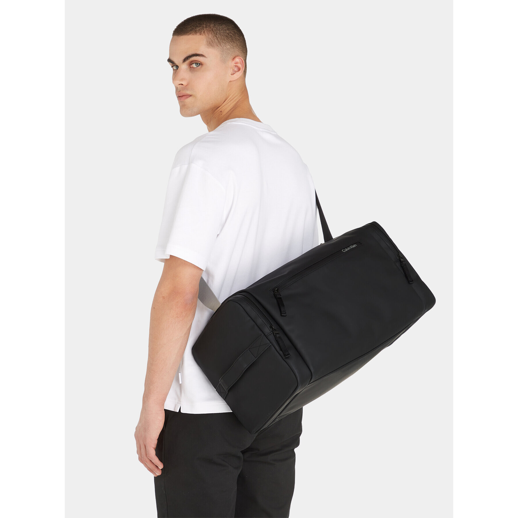 Calvin Klein Taška Rubberized Weekender K50K510794 Čierna - Pepit.sk