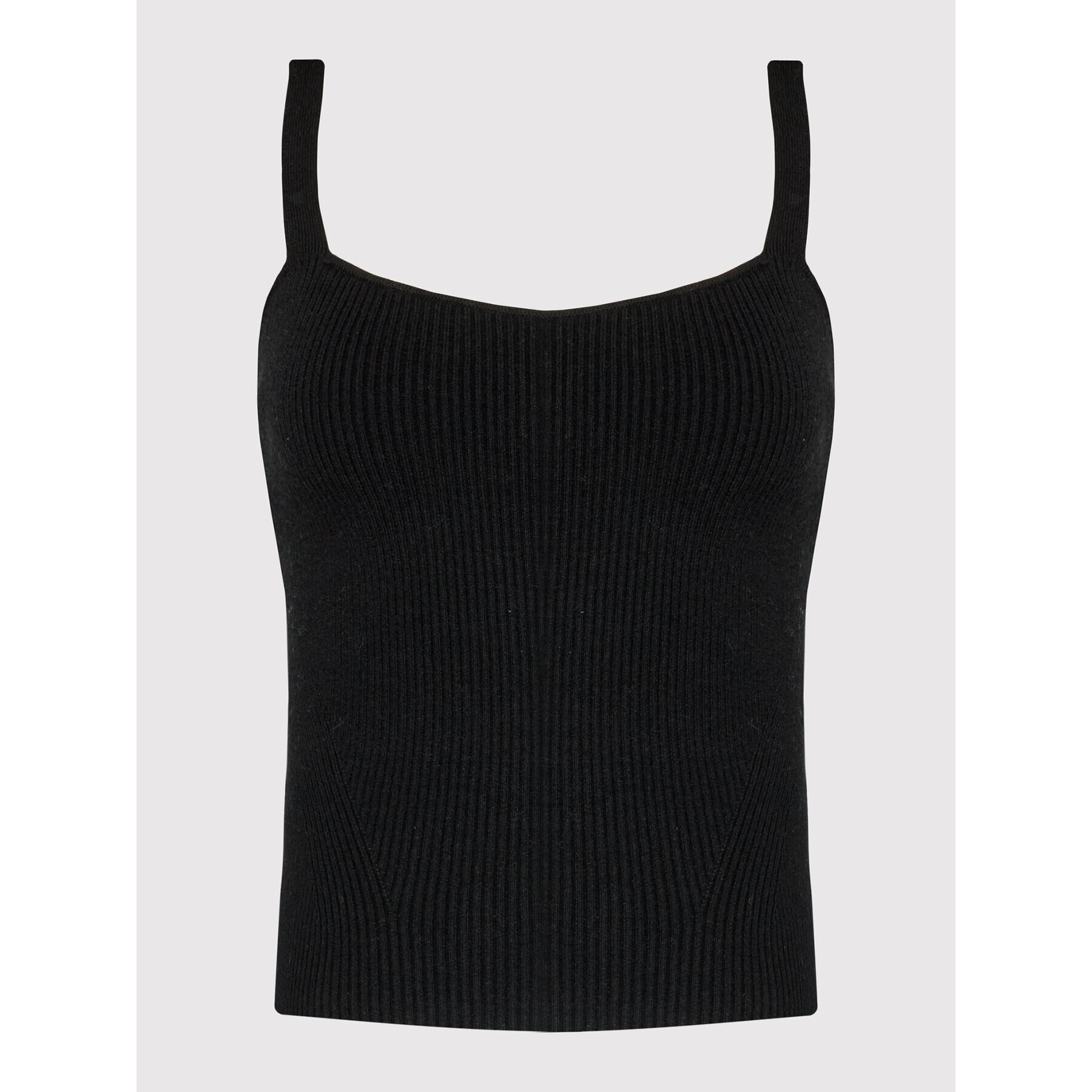 Calvin Klein Top Essential Rib Knitted Cami K20K203478 Čierna Slim Fit - Pepit.sk