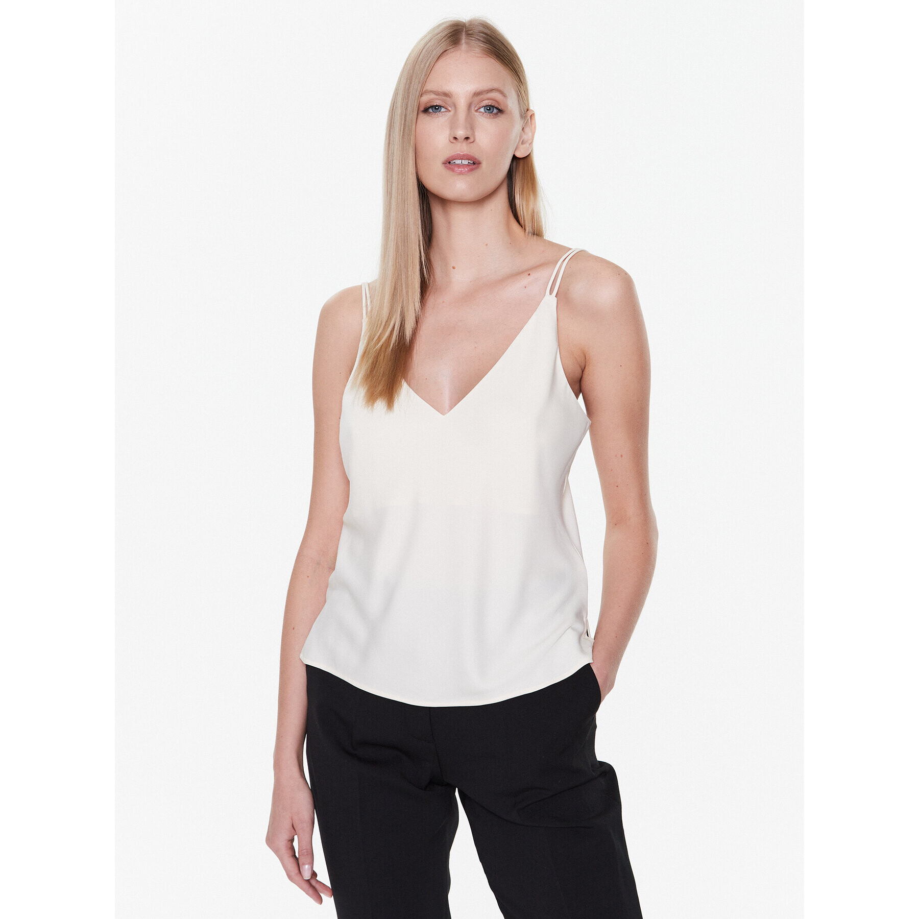 Calvin Klein Top K20K205543 Écru Regular Fit - Pepit.sk