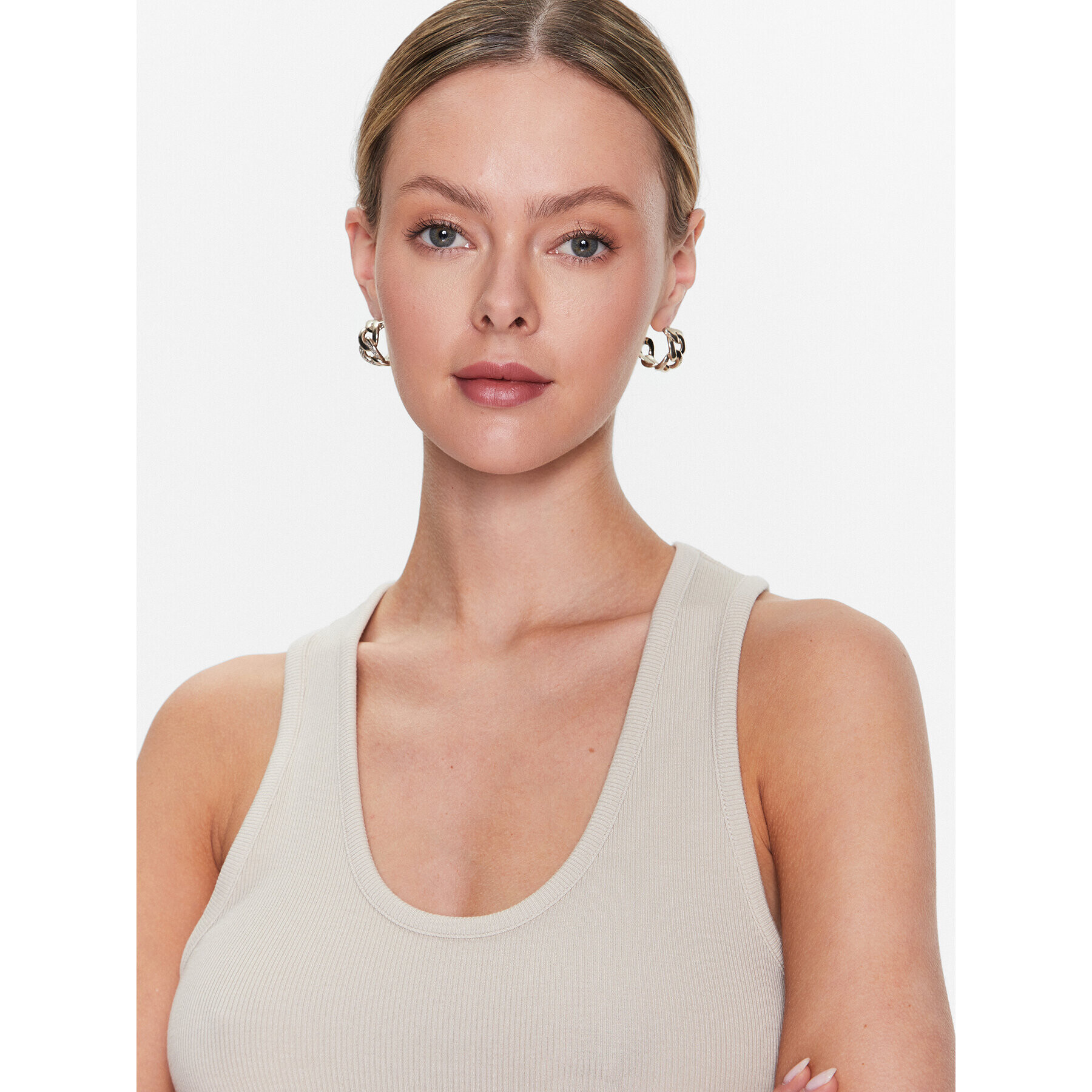 Calvin Klein Top Modal Rib Tank K20K205546 Béžová Slim Fit - Pepit.sk