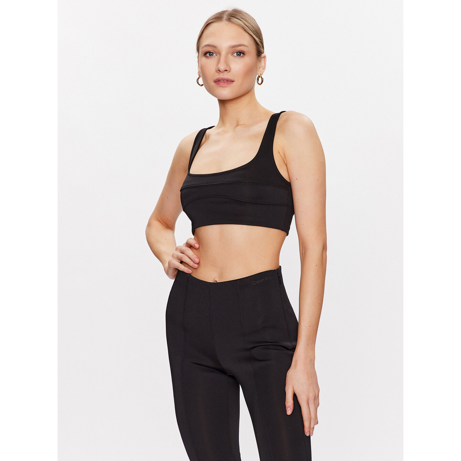 Calvin Klein Top Technical nit Bralette K20K205211 Čierna Slim Fit - Pepit.sk