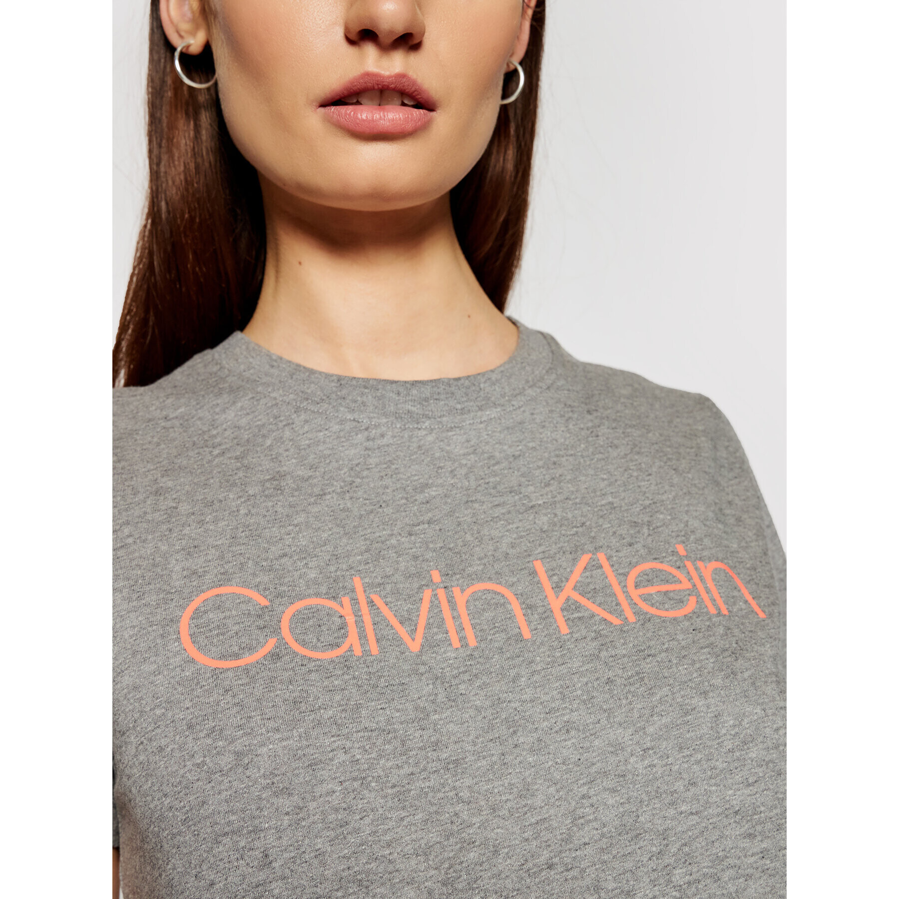 Calvin Klein Tričko Core Logo K20K202018 Sivá Regular Fit - Pepit.sk