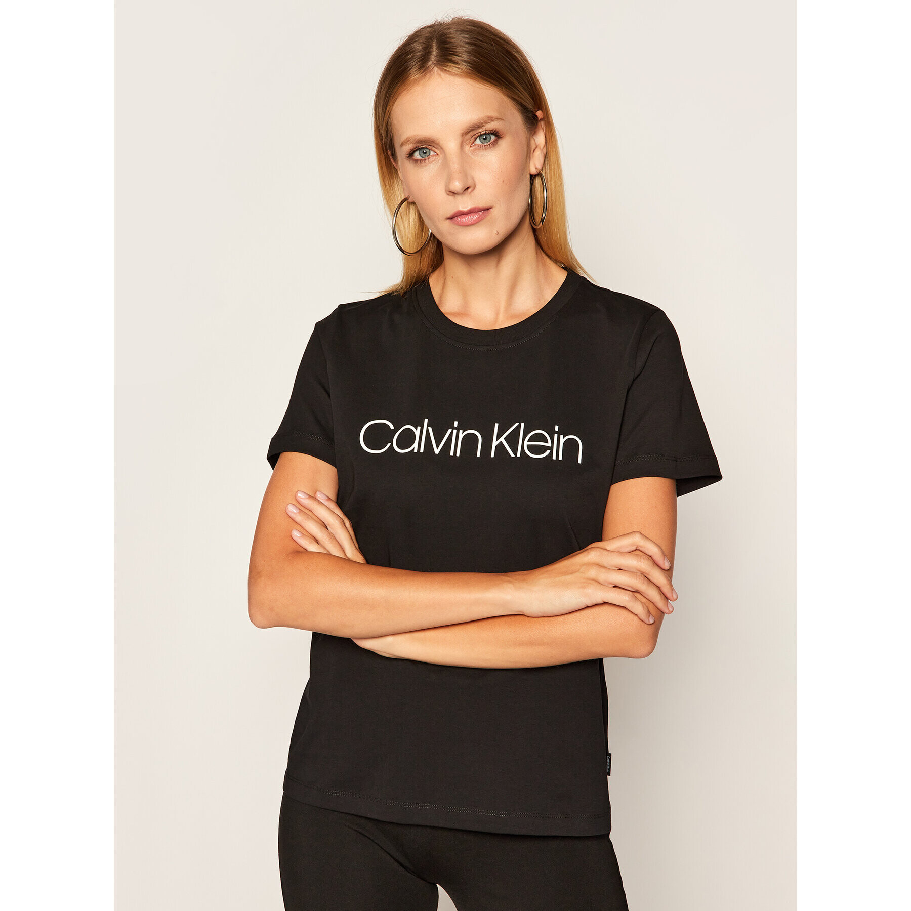 Calvin Klein Tričko Core Logo K20K202142 Čierna Regular Fit - Pepit.sk