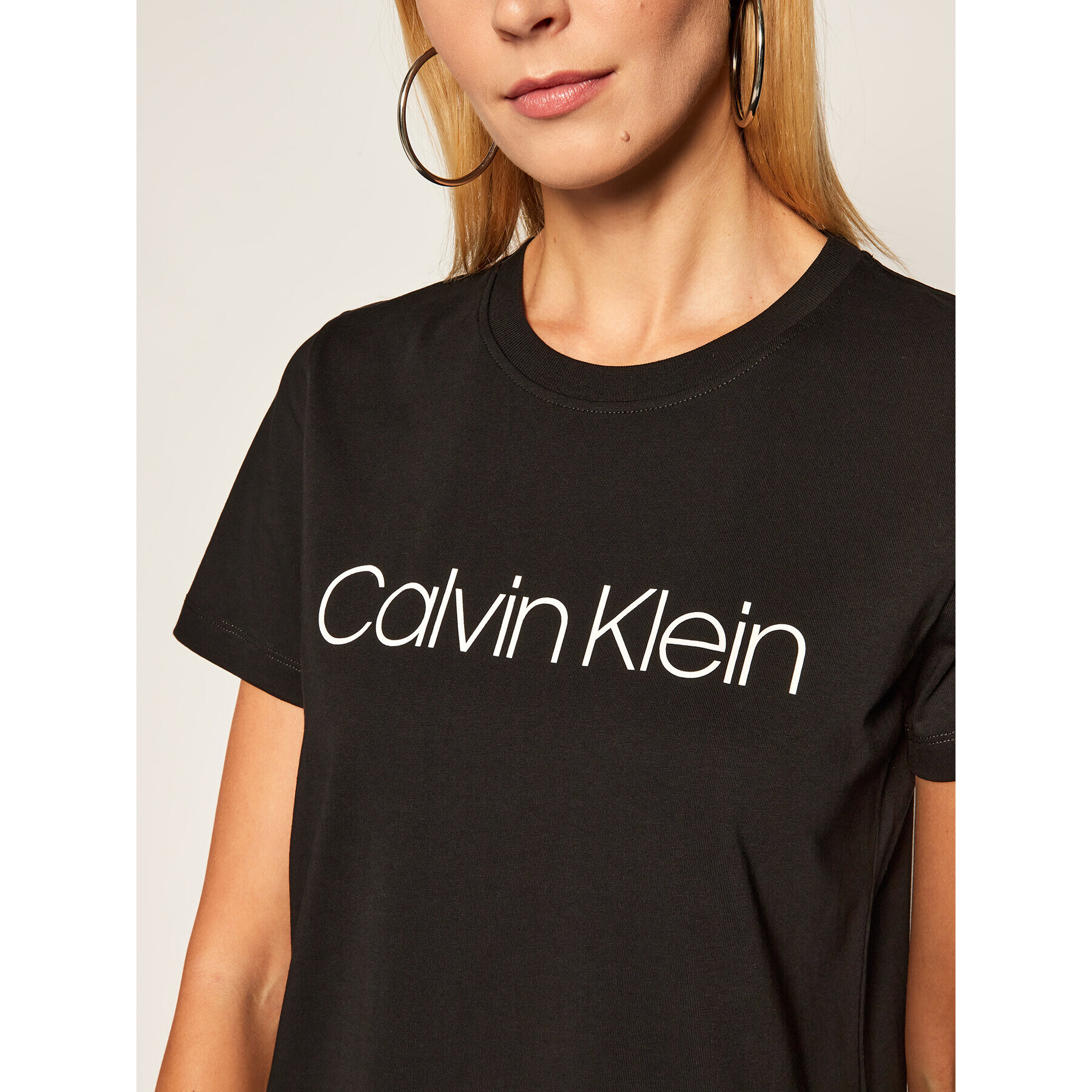 Calvin Klein Tričko Core Logo K20K202142 Čierna Regular Fit - Pepit.sk