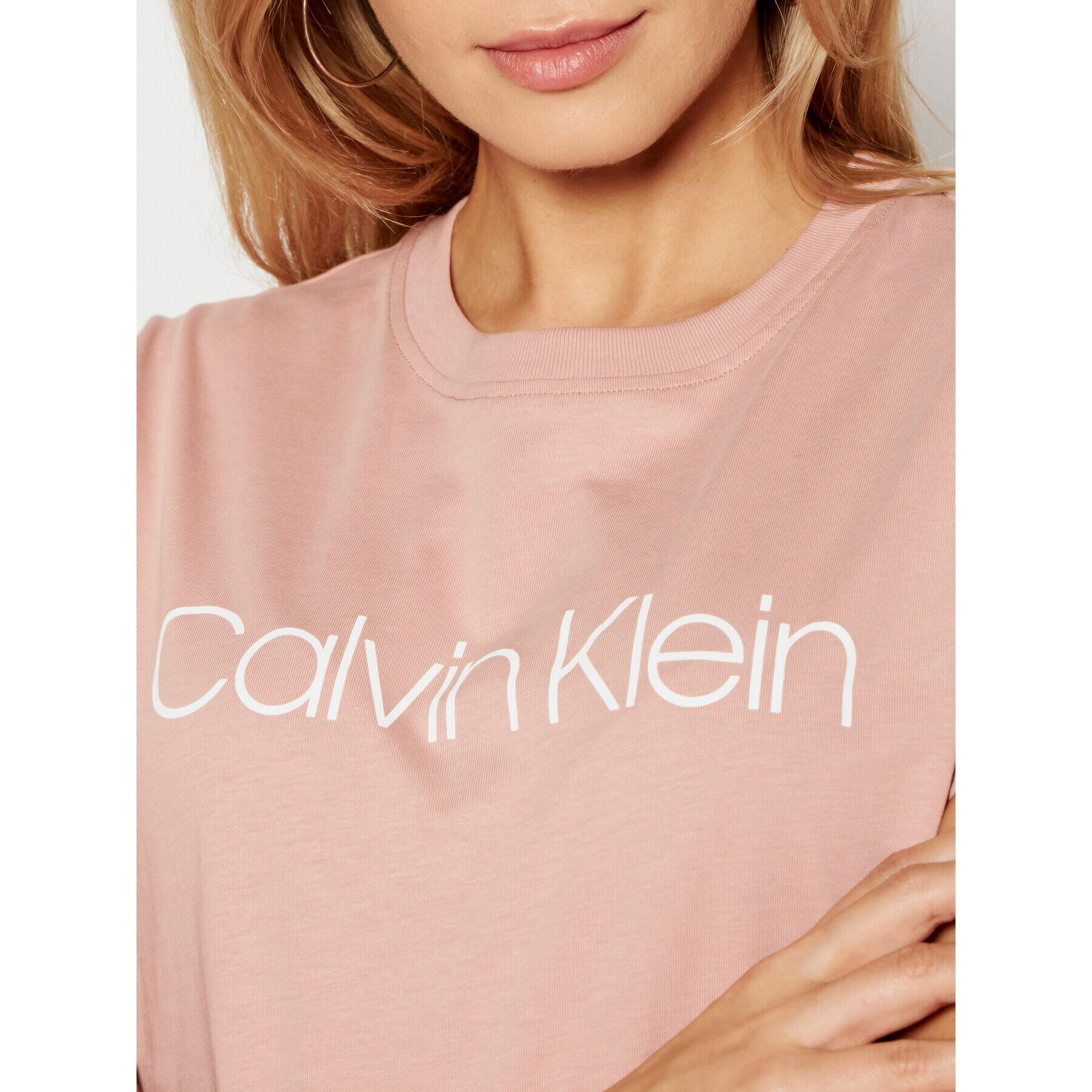 Calvin Klein Tričko Core Logo K20K202142 Ružová Regular Fit - Pepit.sk