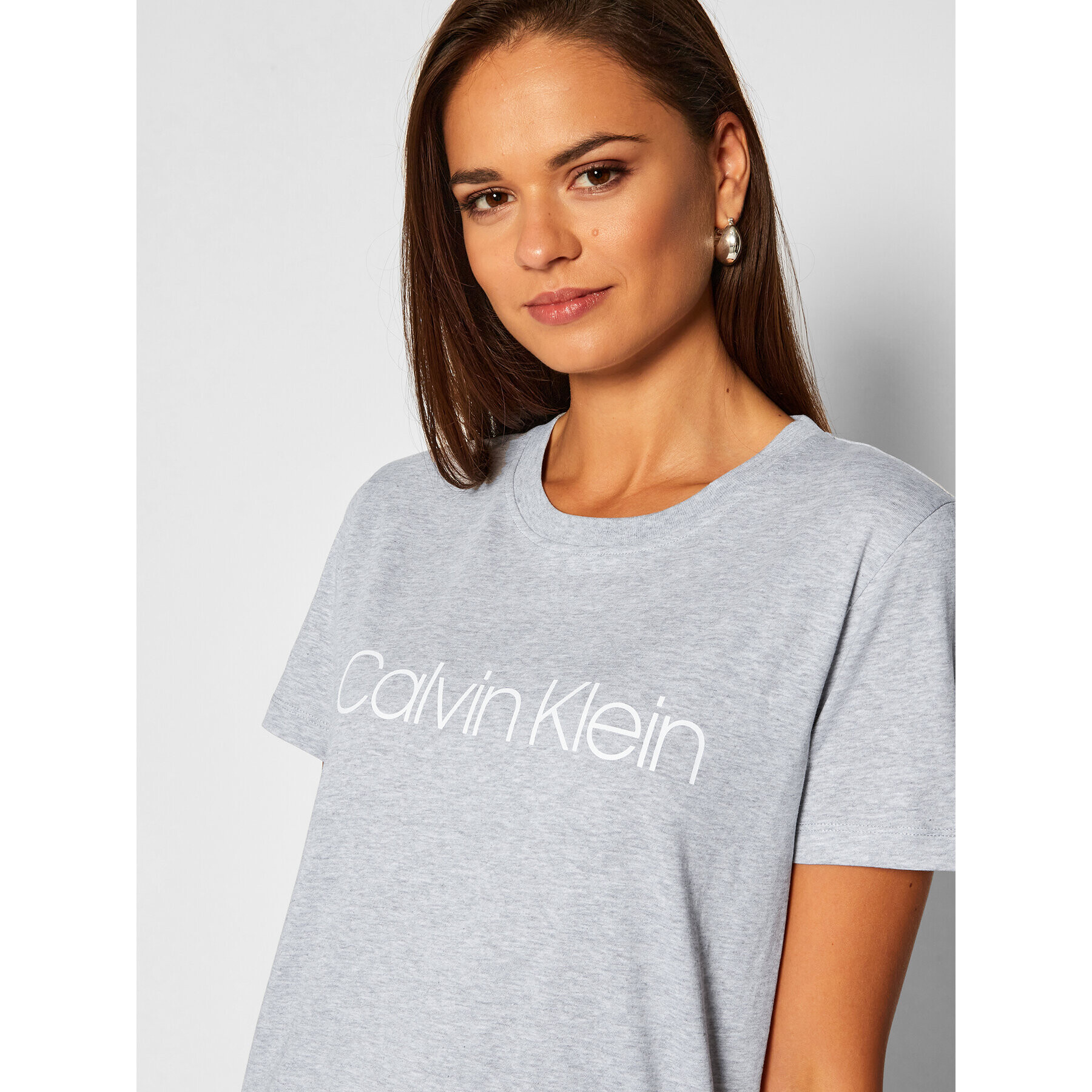 Calvin Klein Tričko Core Logo K20K202142 Sivá Regular Fit - Pepit.sk