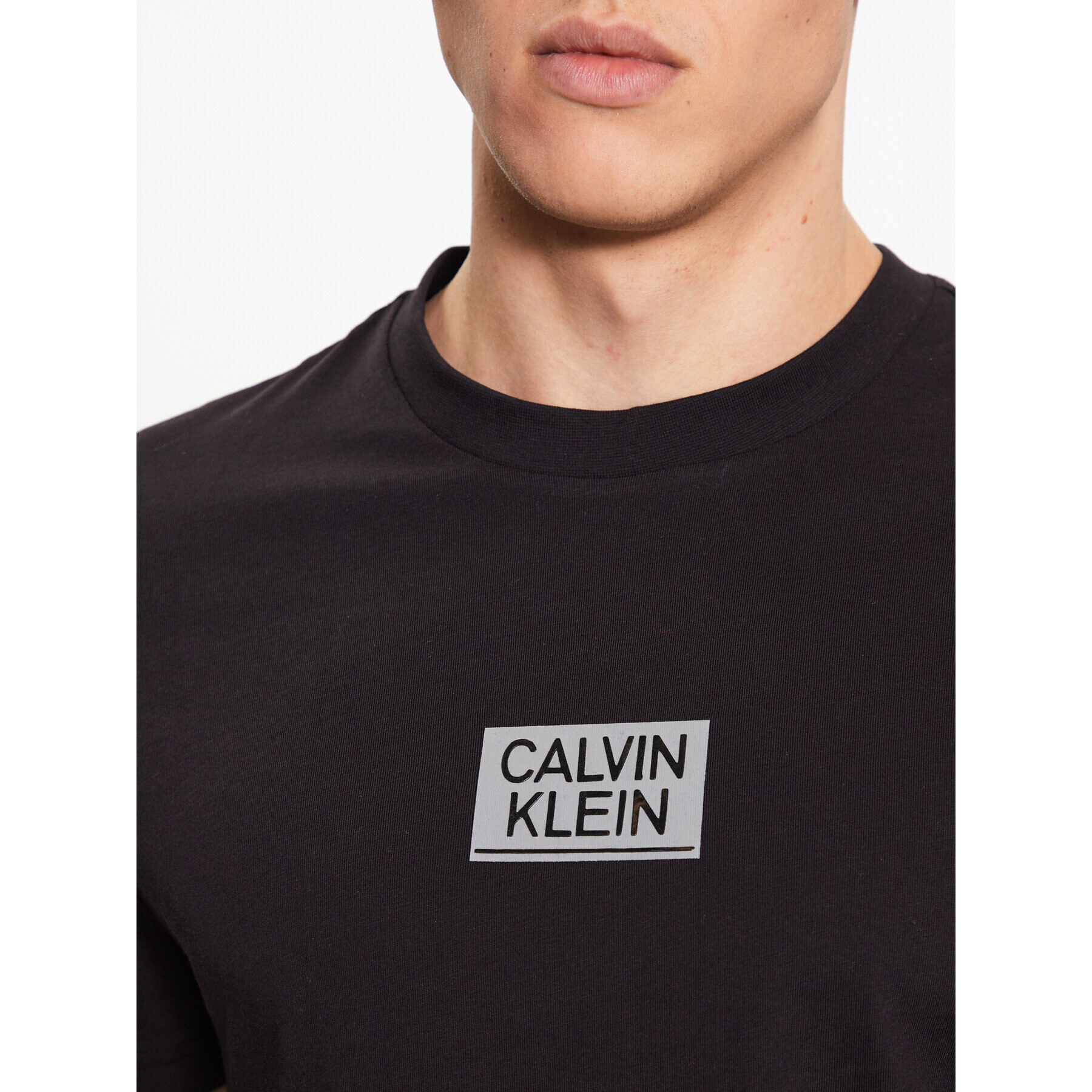 Calvin Klein Tričko Gloss Stencil K10K111528 Čierna Regular Fit - Pepit.sk