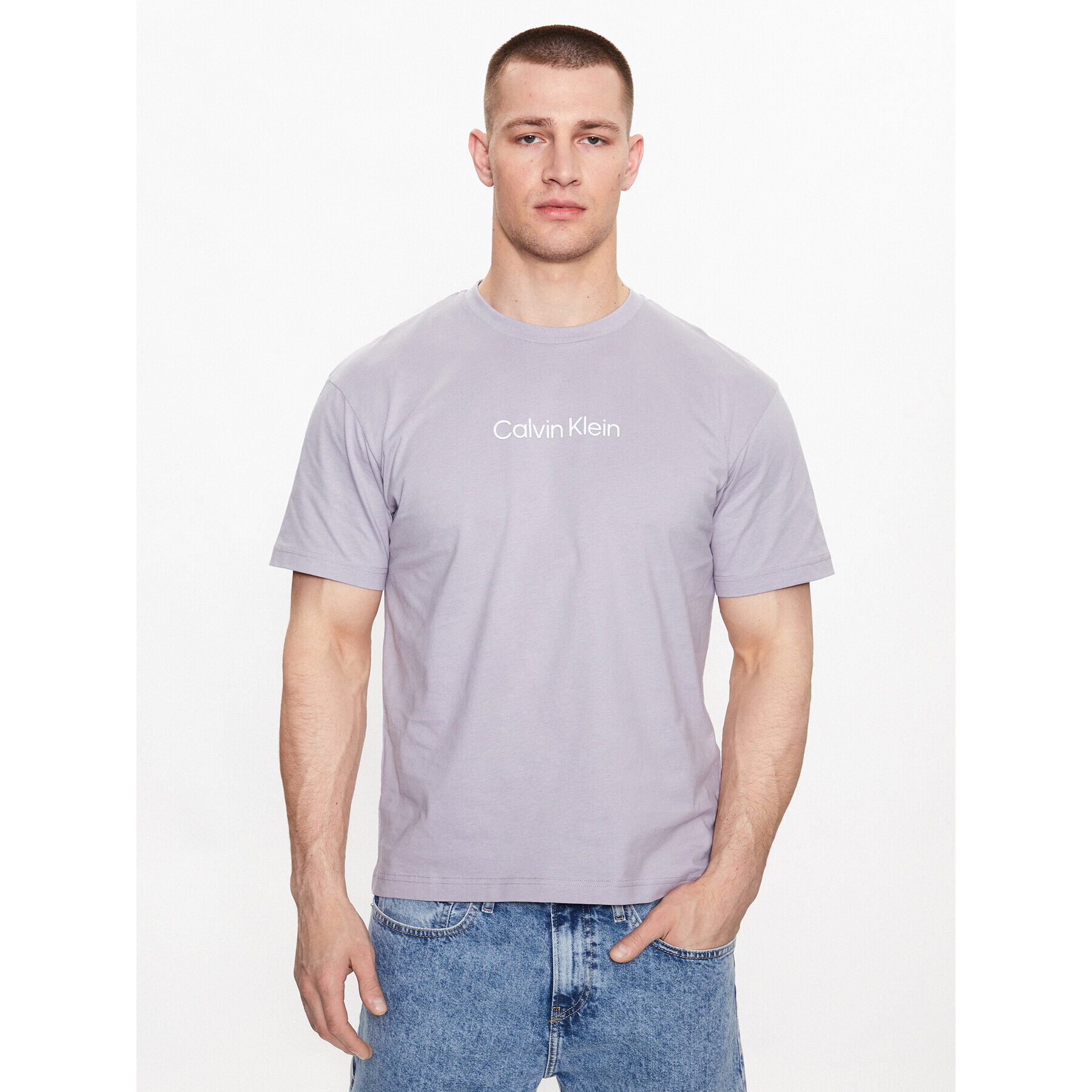 Calvin Klein Tričko Hero K10K111346 Sivá Regular Fit - Pepit.sk