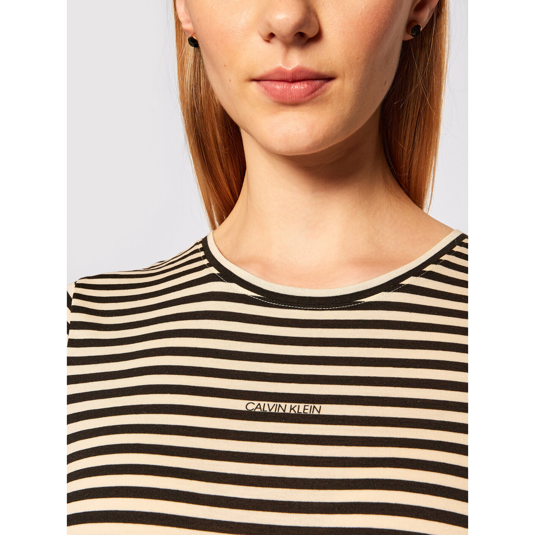 Calvin Klein Tričko Logo Stripe Ss K20K202147 Farebná Slim Fit - Pepit.sk