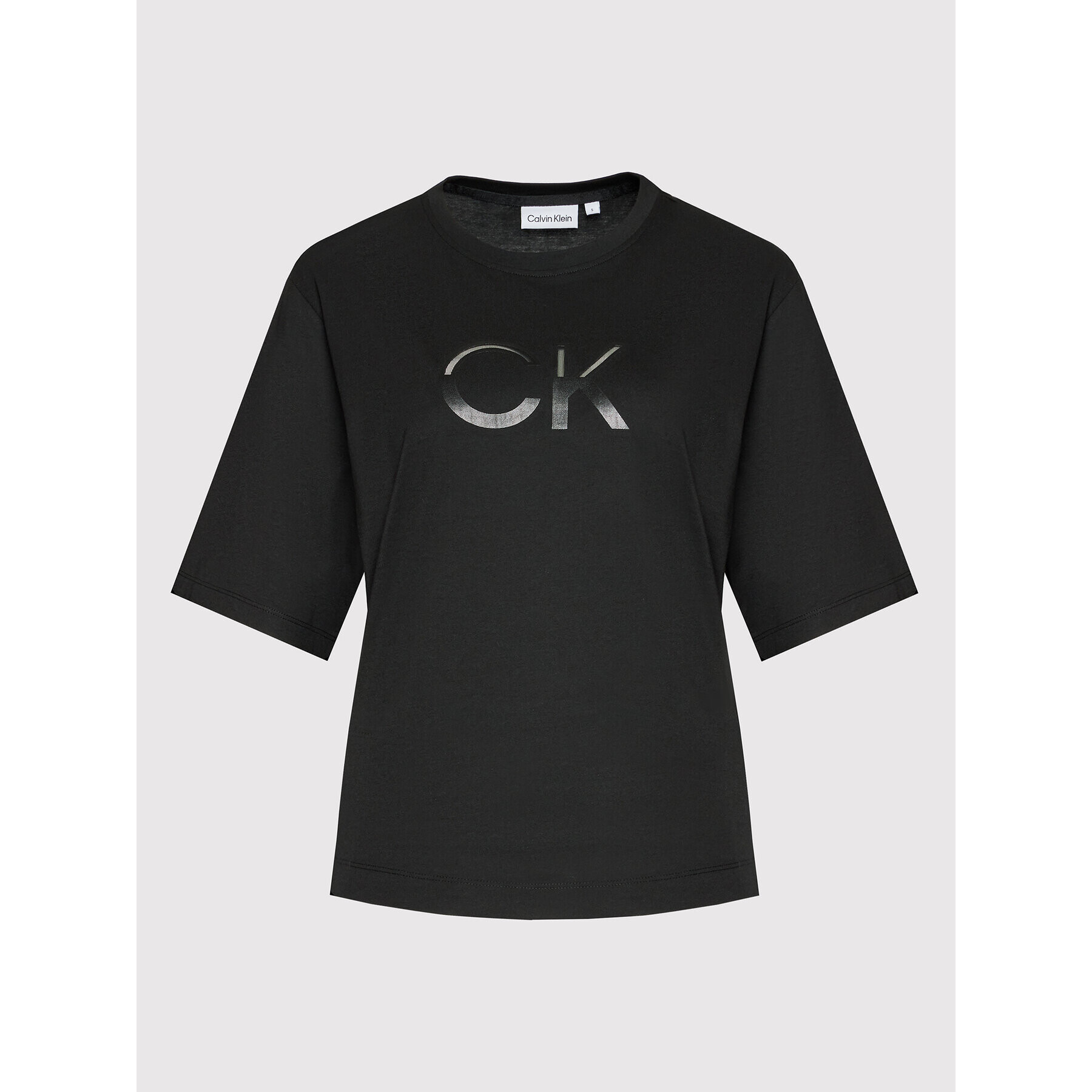 Calvin Klein Tričko Mesh Logo K20K203752 Čierna Relaxed Fit - Pepit.sk