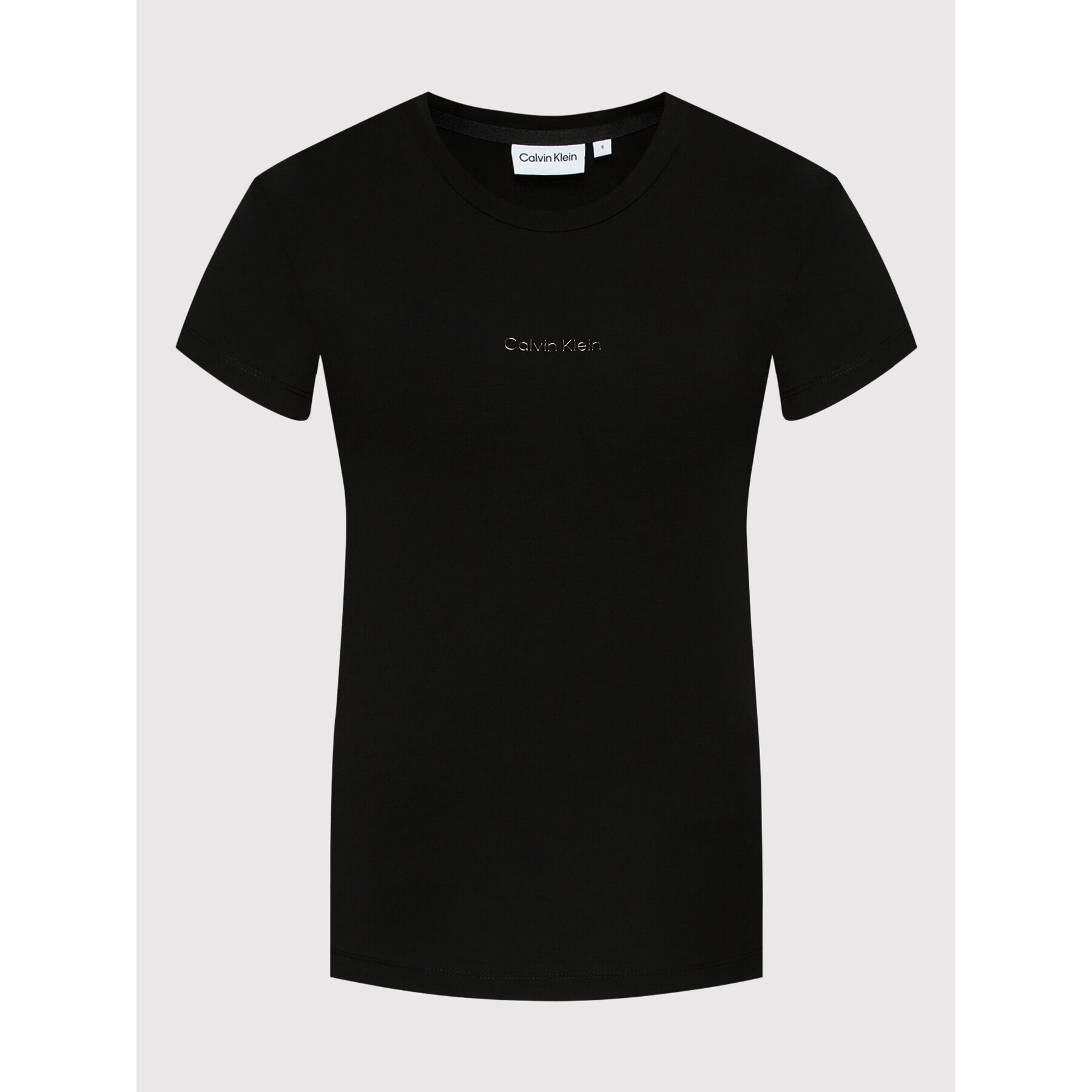 Calvin Klein Tričko Metallic Micro Logo K20K203754 Čierna Slim Fit - Pepit.sk