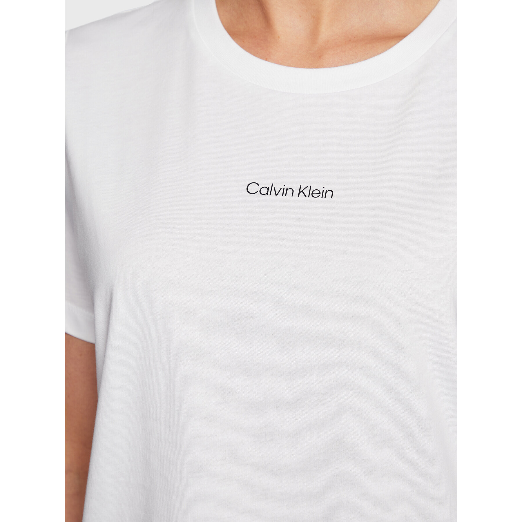 Calvin Klein Tričko Micro Logo K20K205454 Biela Regular Fit - Pepit.sk