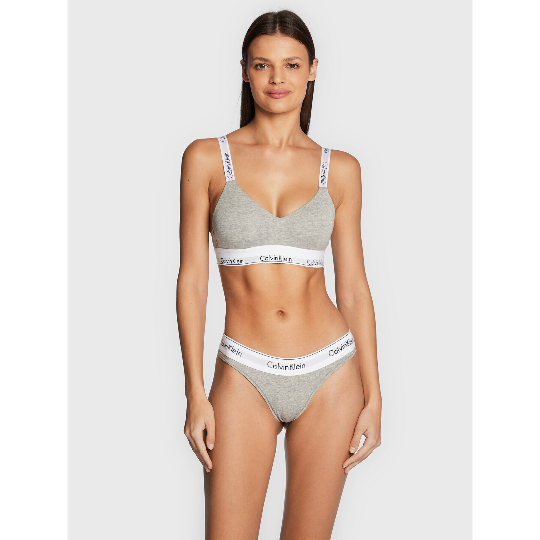 Calvin Klein Underwear Brazílske nohavičky 000QF5981E Sivá - Pepit.sk