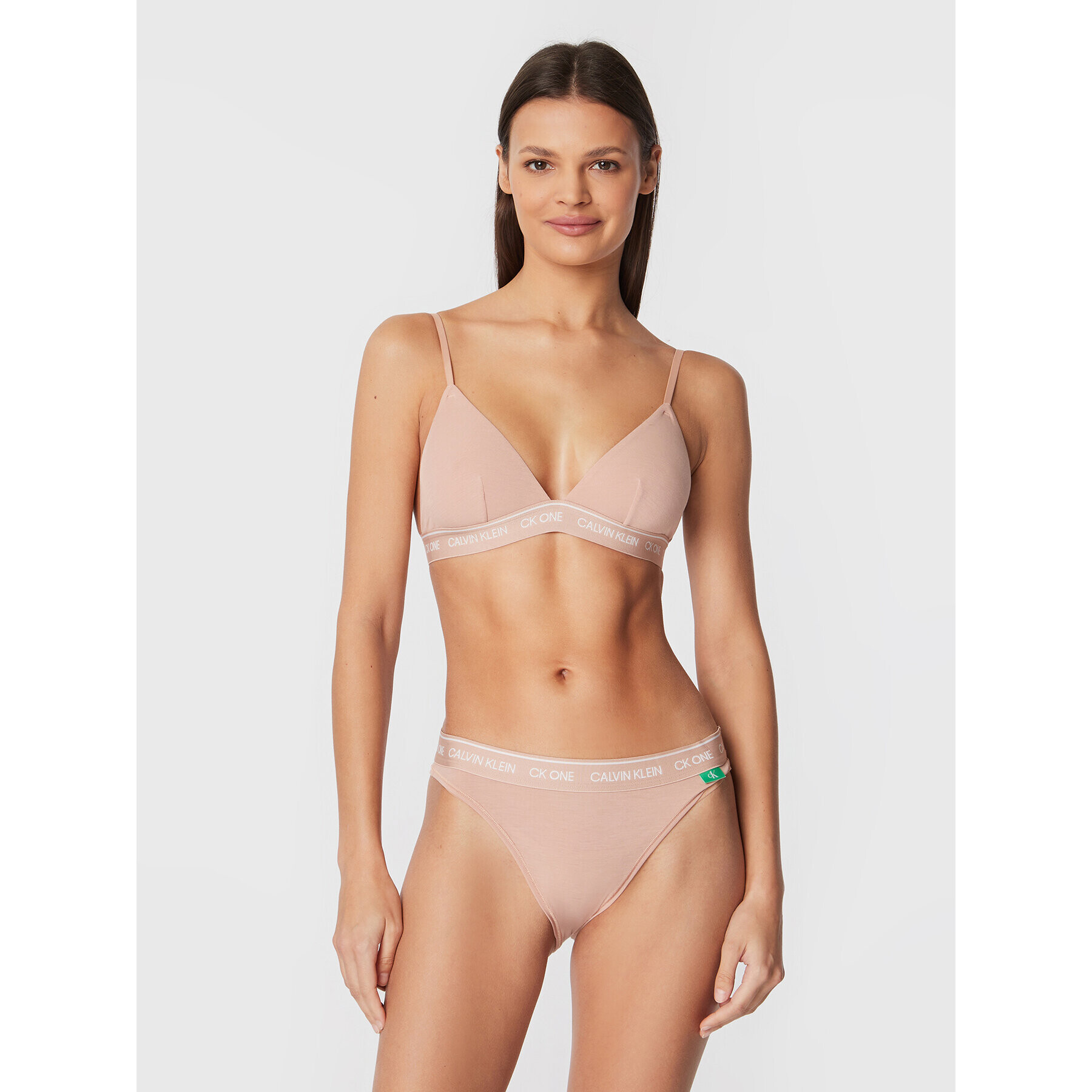 Calvin Klein Underwear Brazílske nohavičky 000QF6505E Béžová - Pepit.sk