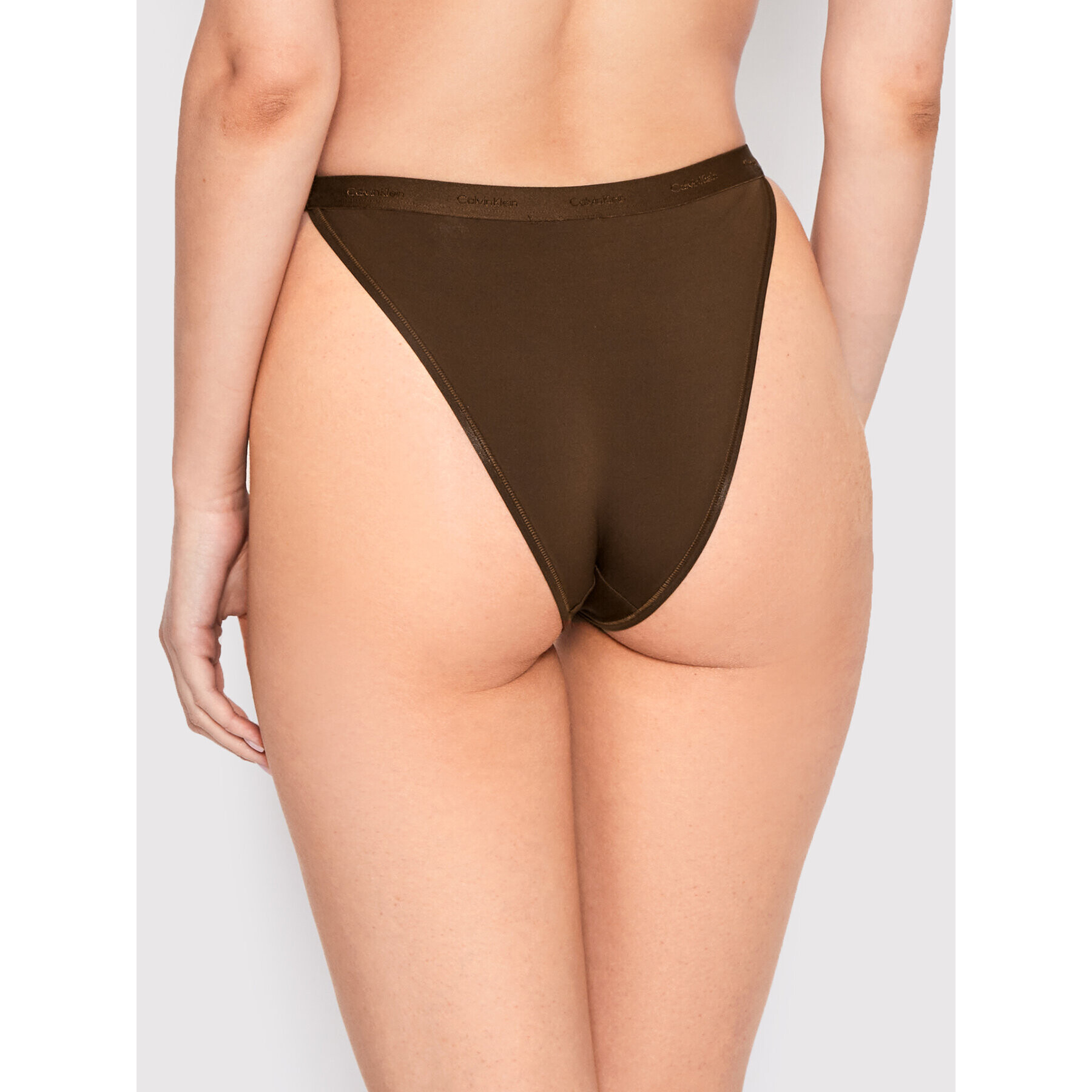 Calvin Klein Underwear Brazílske nohavičky 000QF6760E Hnedá - Pepit.sk