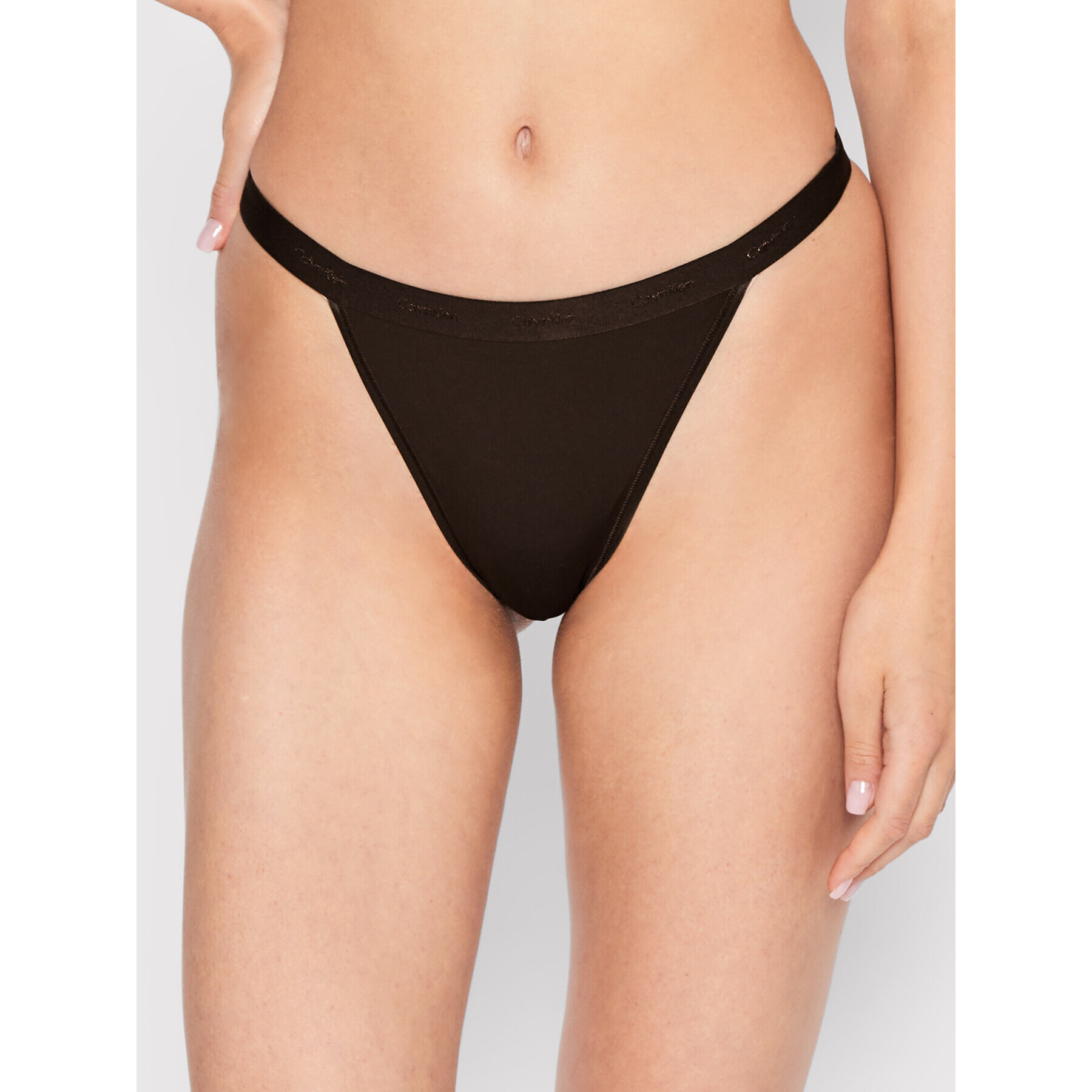 Calvin Klein Underwear Brazílske nohavičky 000QF6760E Hnedá - Pepit.sk