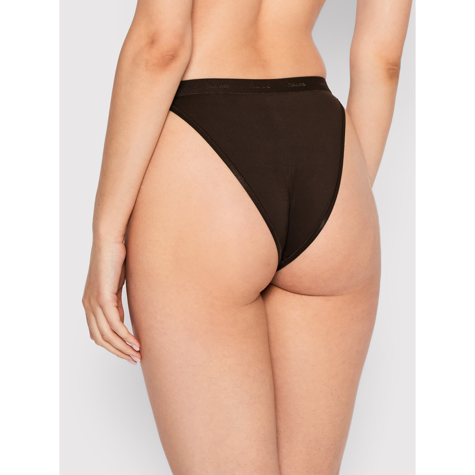 Calvin Klein Underwear Brazílske nohavičky 000QF6760E Hnedá - Pepit.sk