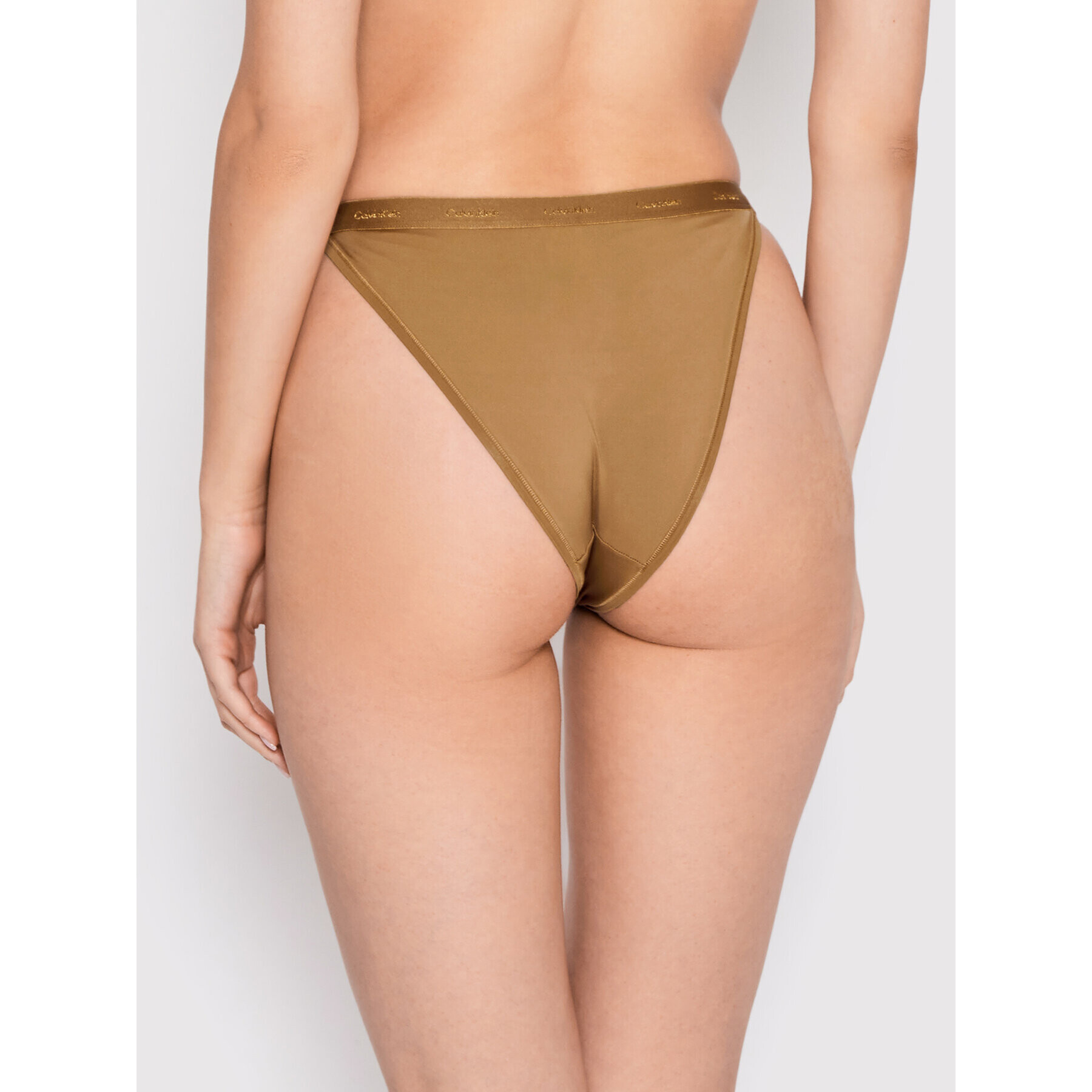 Calvin Klein Underwear Brazílske nohavičky 000QF6760E Hnedá - Pepit.sk