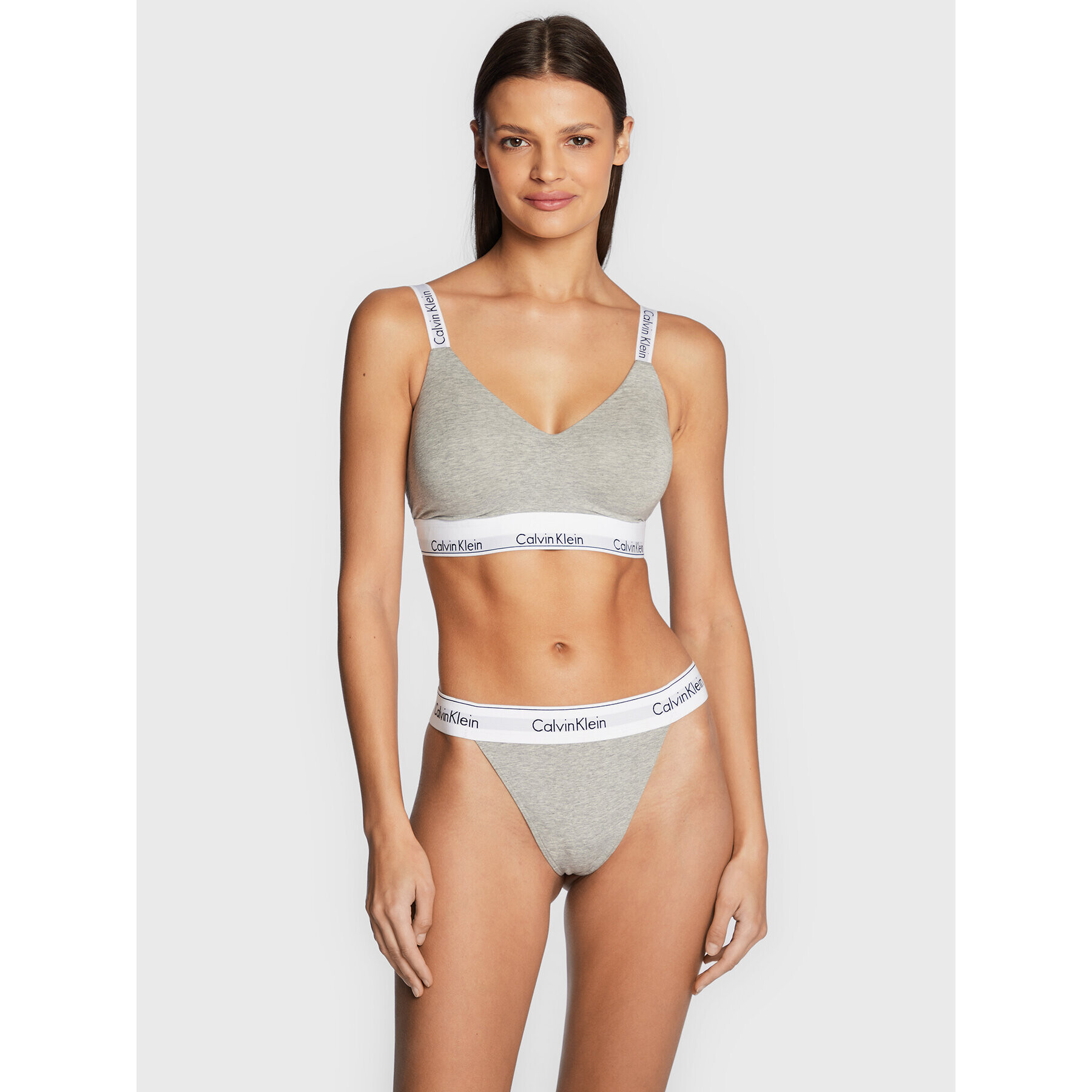 Calvin Klein Underwear Podprsenka bez kostíc 000QF7060E Sivá - Pepit.sk