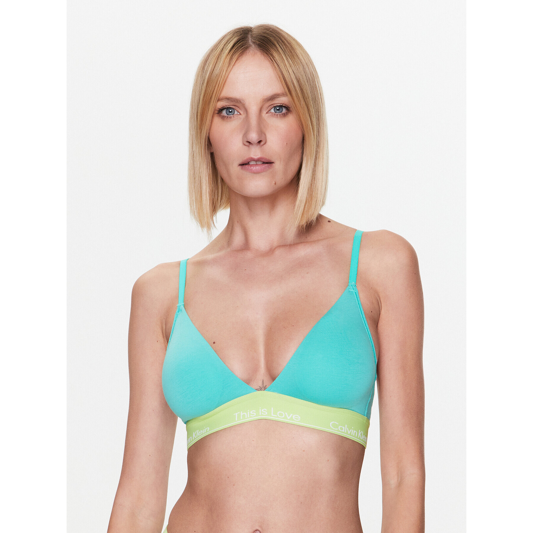 Calvin Klein Underwear Podprsenka Bralette Light Lined 000QF7282E Zelená - Pepit.sk