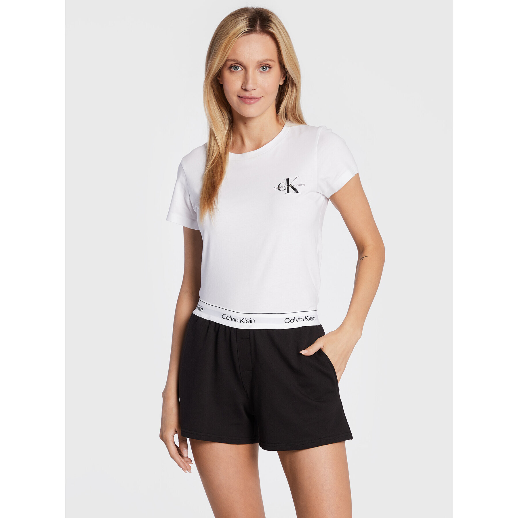 Calvin Klein Underwear Pyžamové šortky 000QS6871E Čierna Regular Fit - Pepit.sk