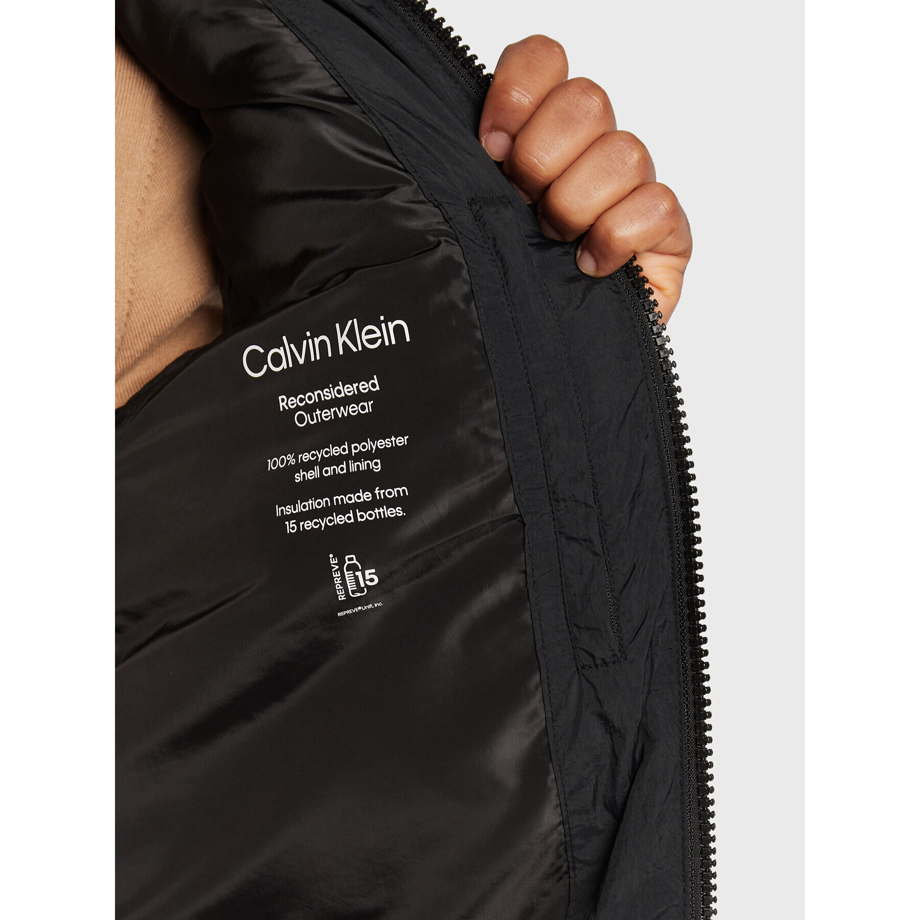 Calvin Klein Vesta Crinkle K10K110334 Čierna Regular Fit - Pepit.sk