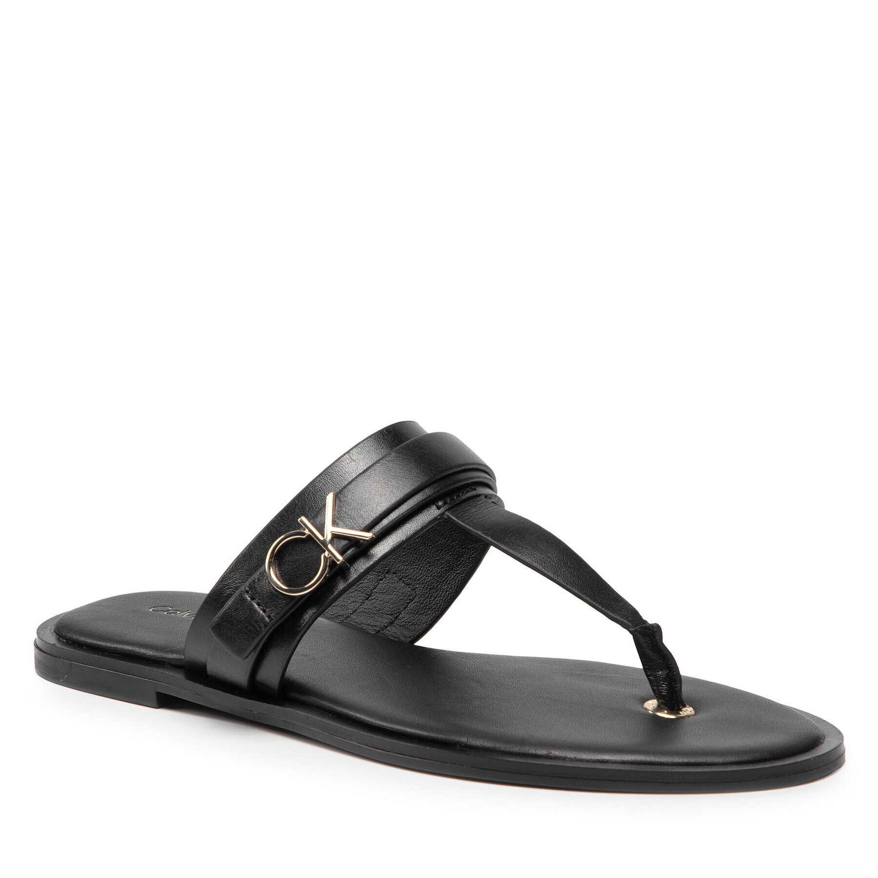 Calvin Klein Žabky Almond Flat Tp Slide W/Hdw HW0HW00829 Čierna - Pepit.sk